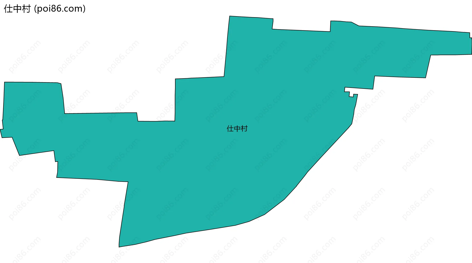 仕中村边界地图