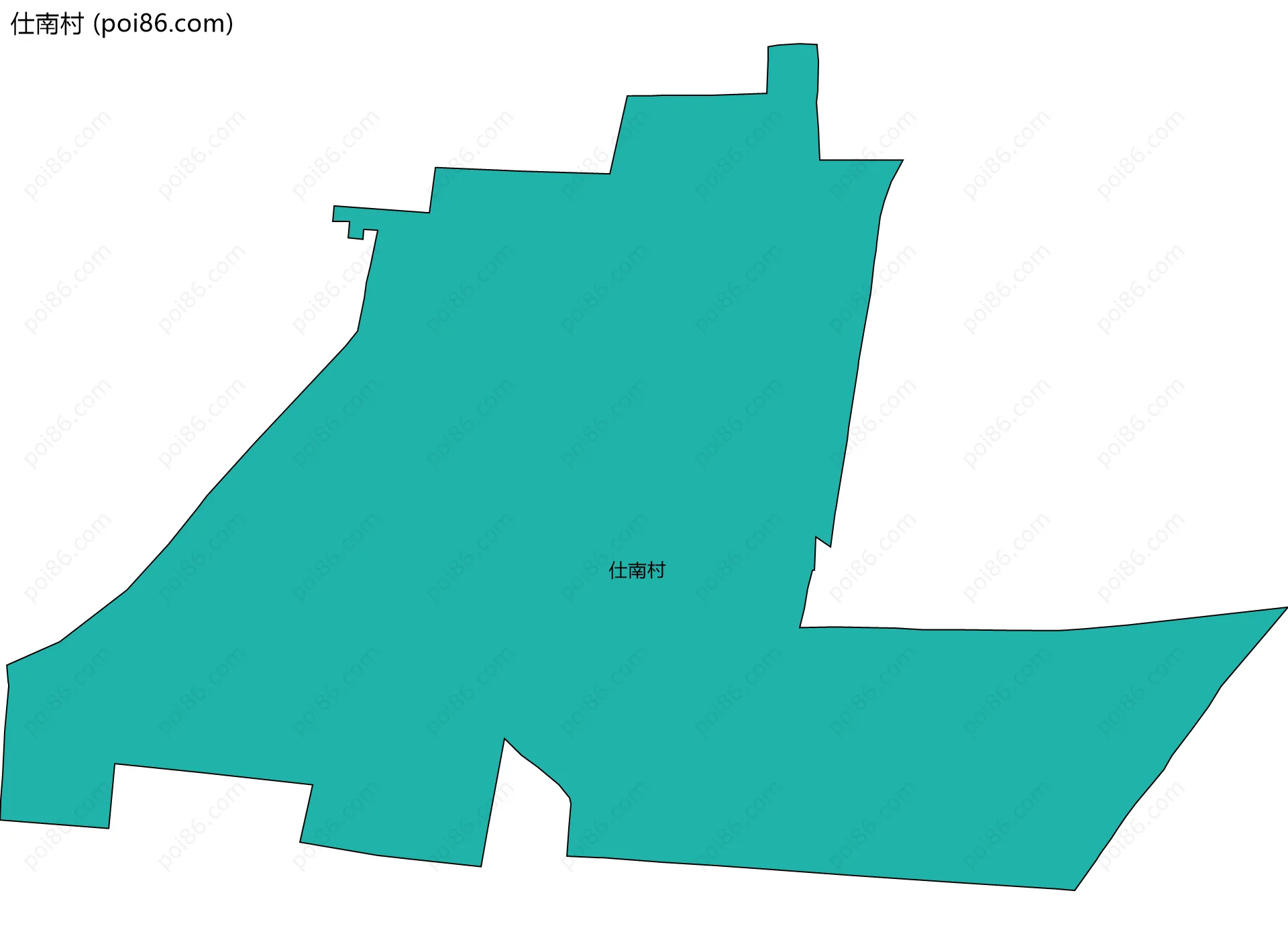 仕南村边界地图