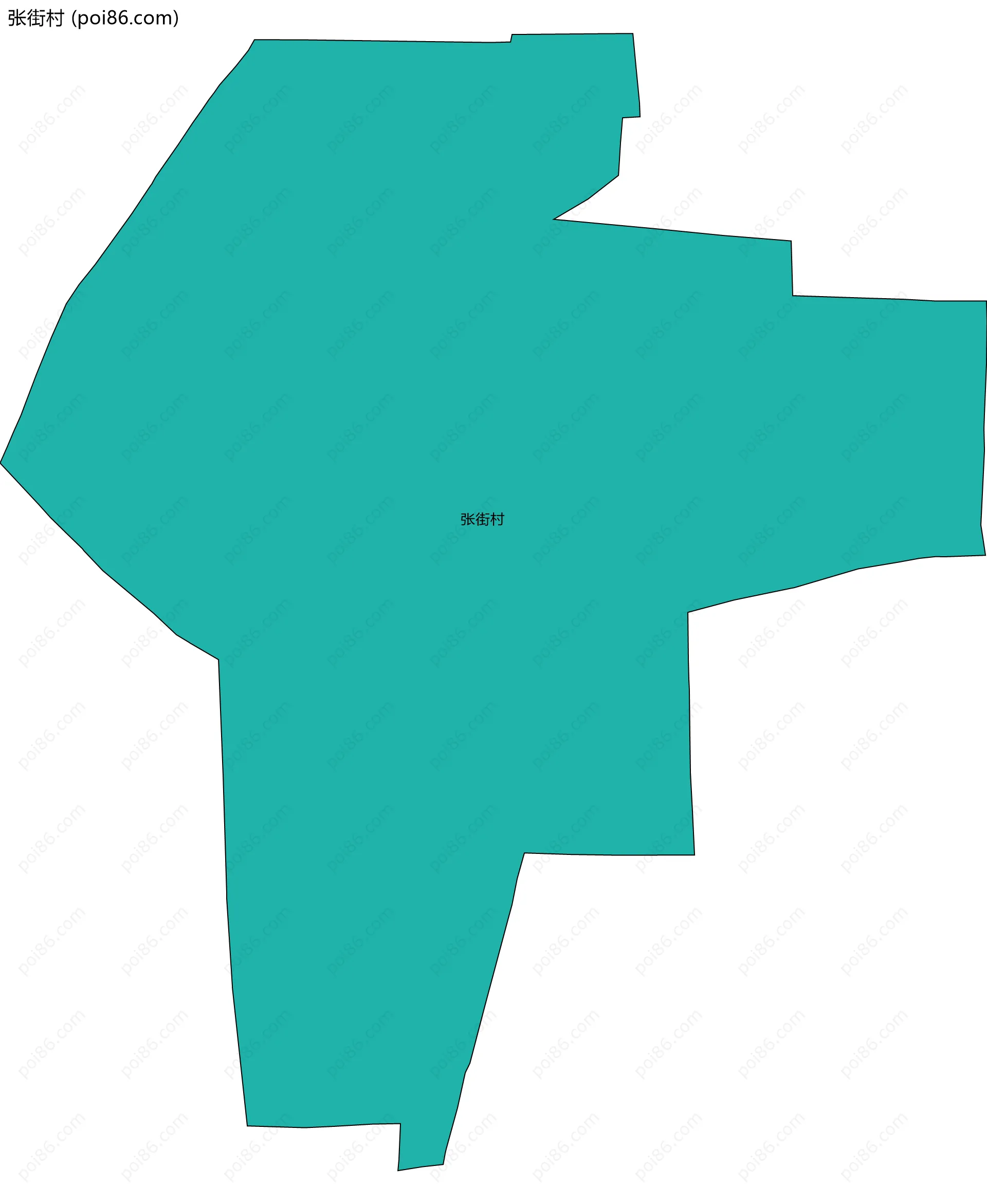 张街村边界地图