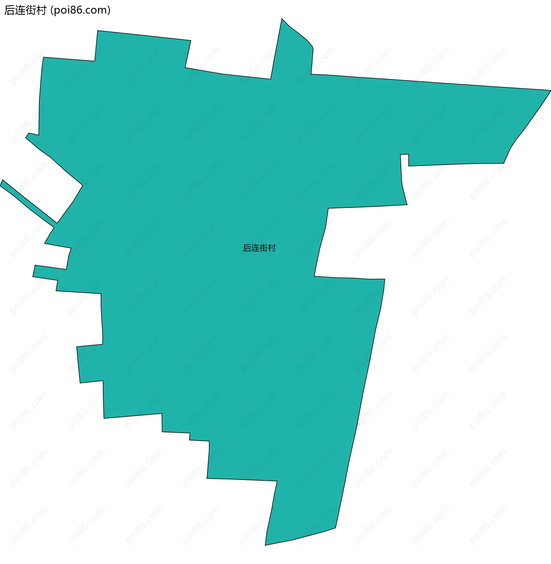 后连街村边界地图