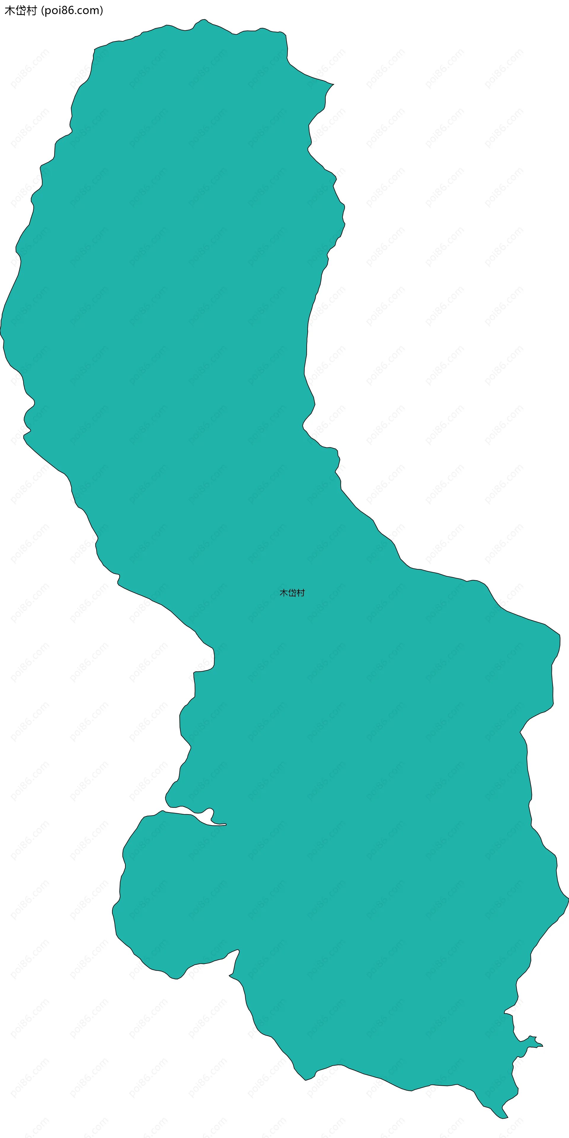 木岱村边界地图