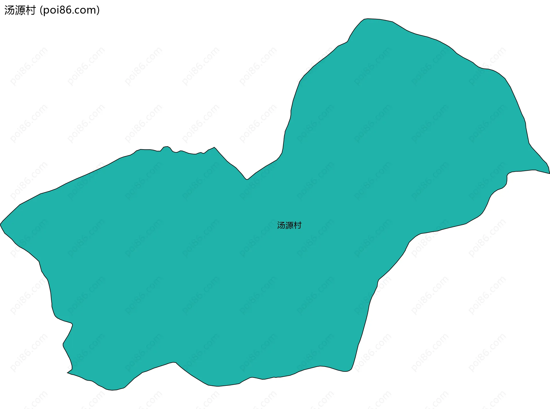 汤源村边界地图