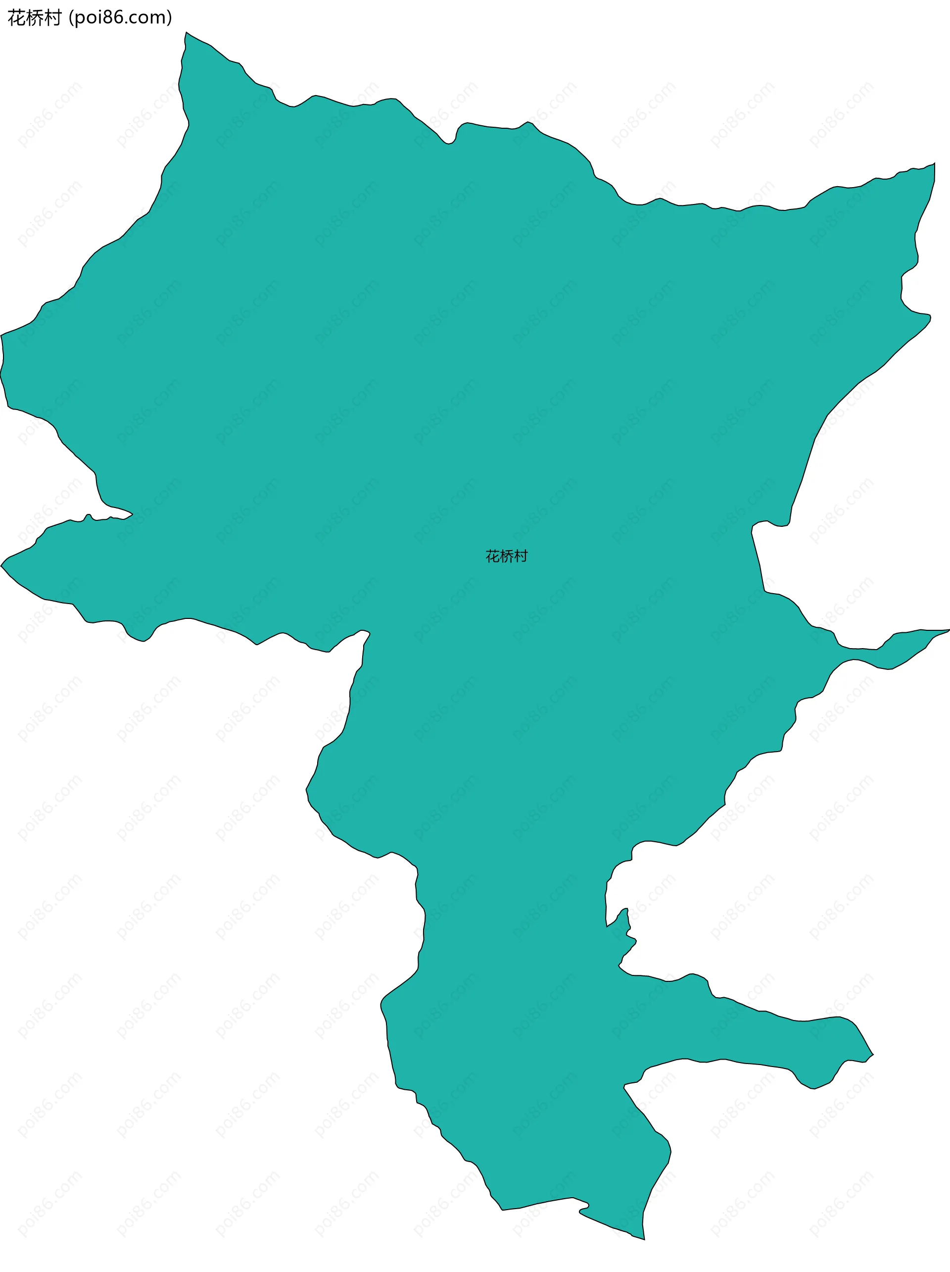 花桥村边界地图