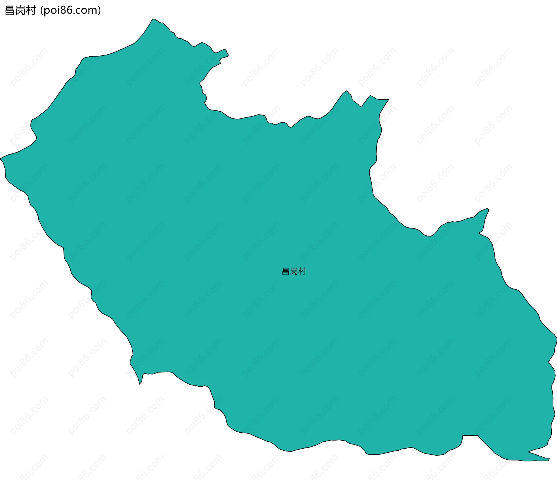 昌岗村边界地图