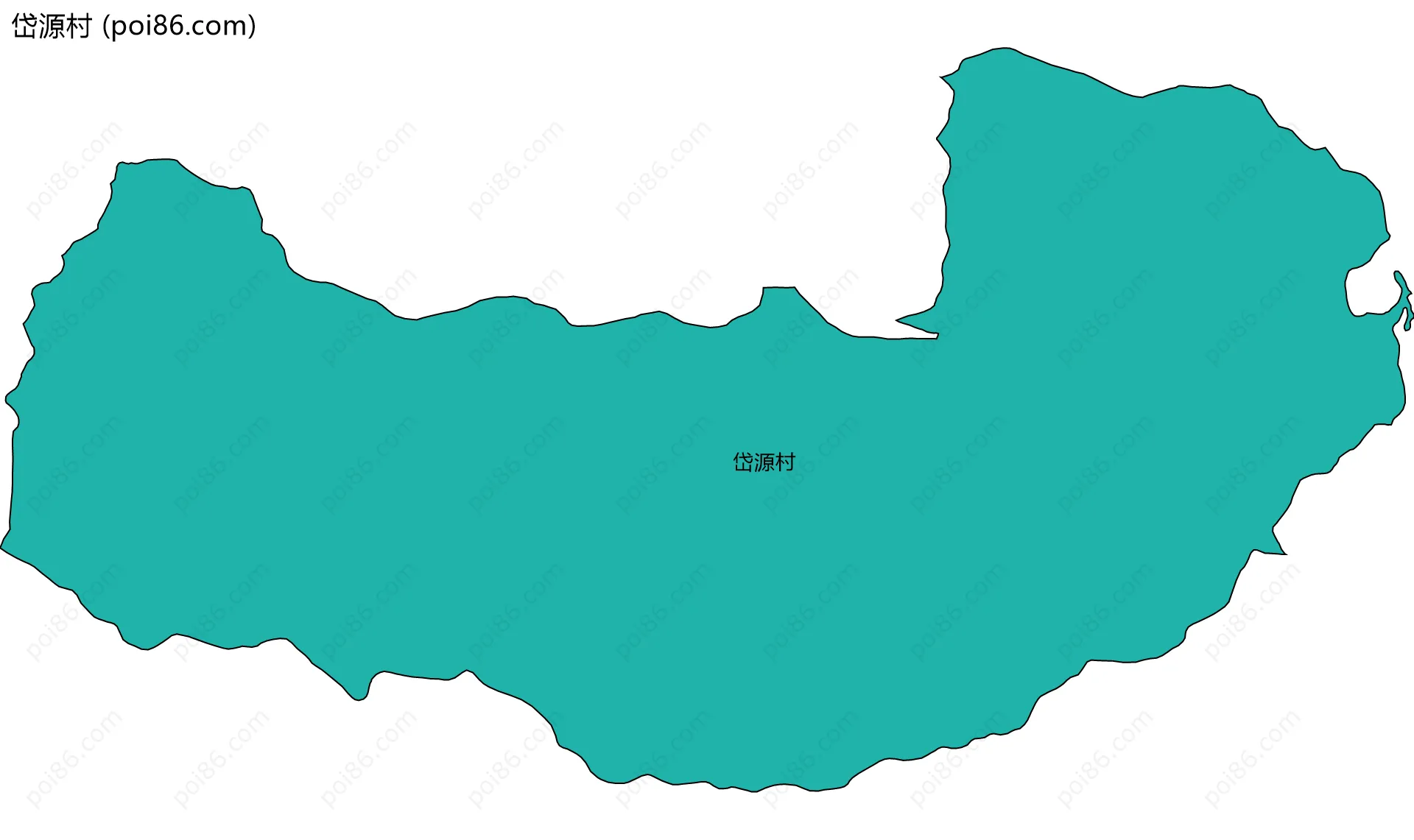 岱源村边界地图