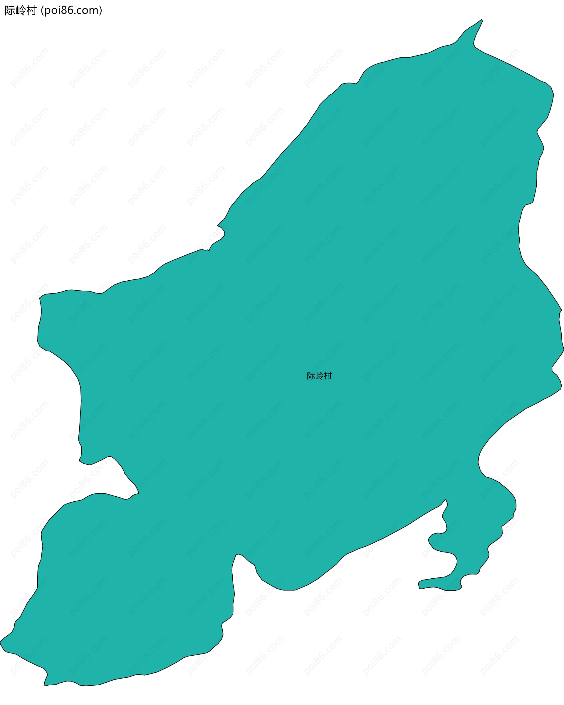 际岭村边界地图