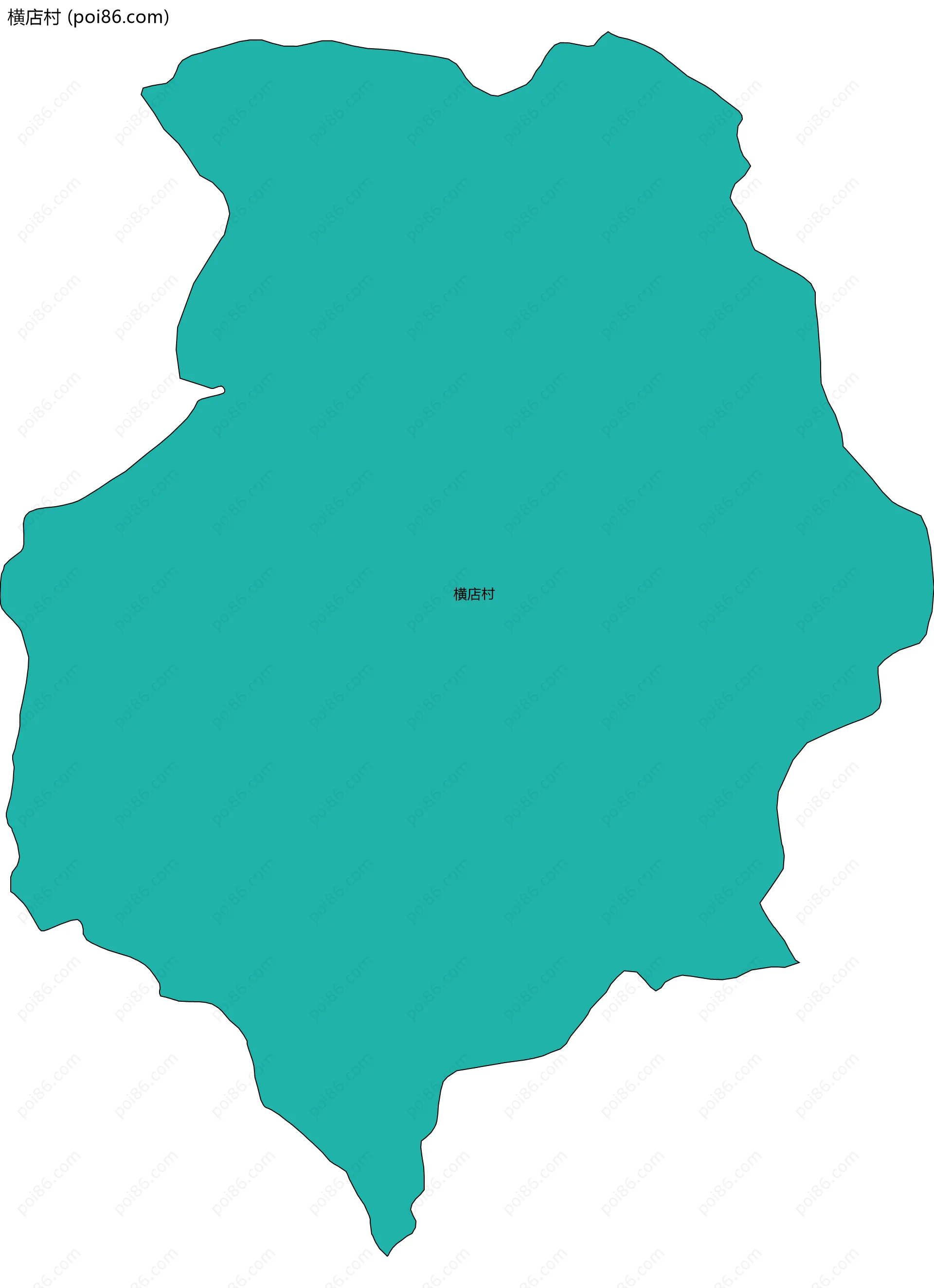 横店村边界地图