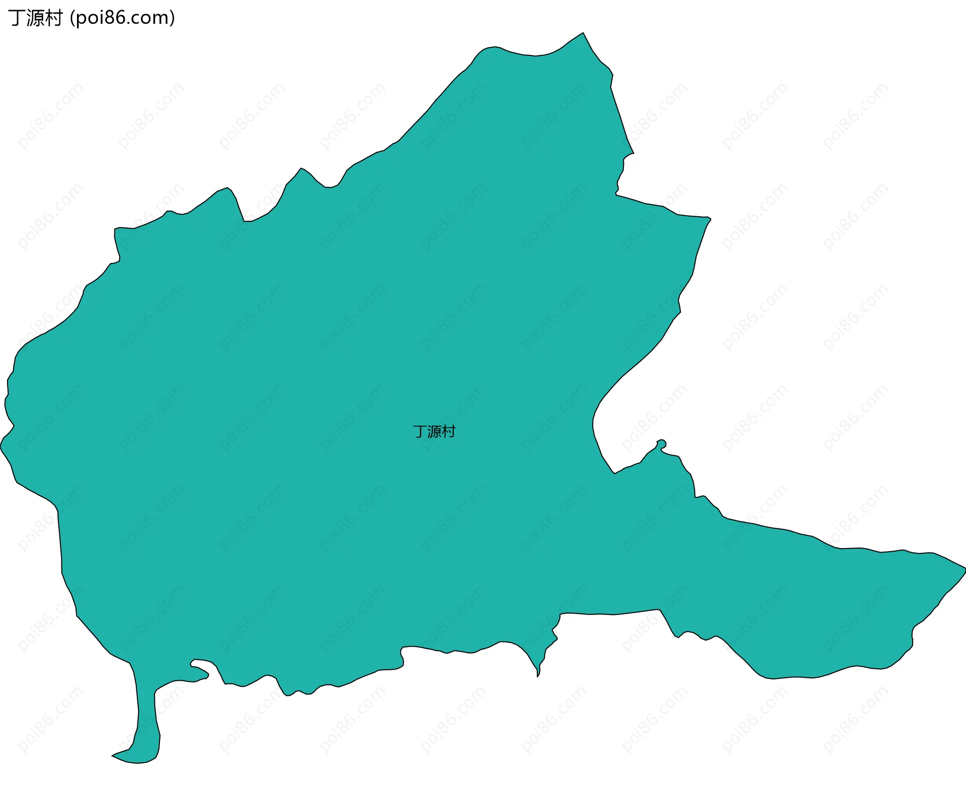 丁源村边界地图