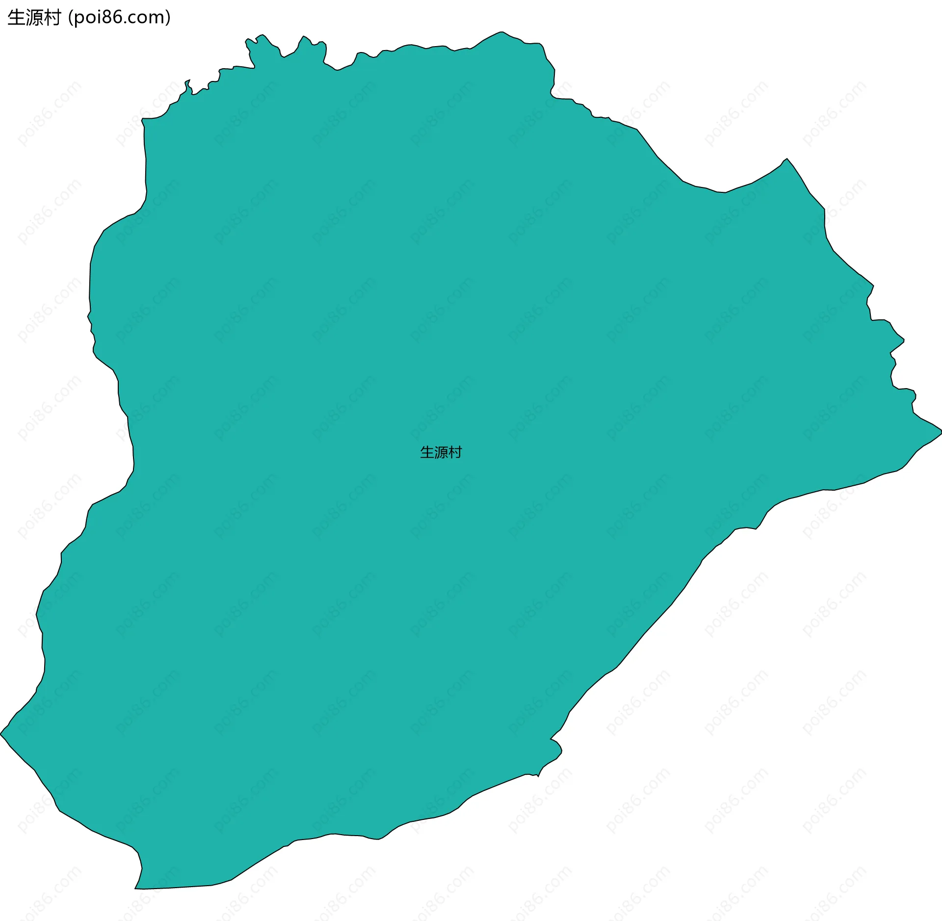 生源村边界地图