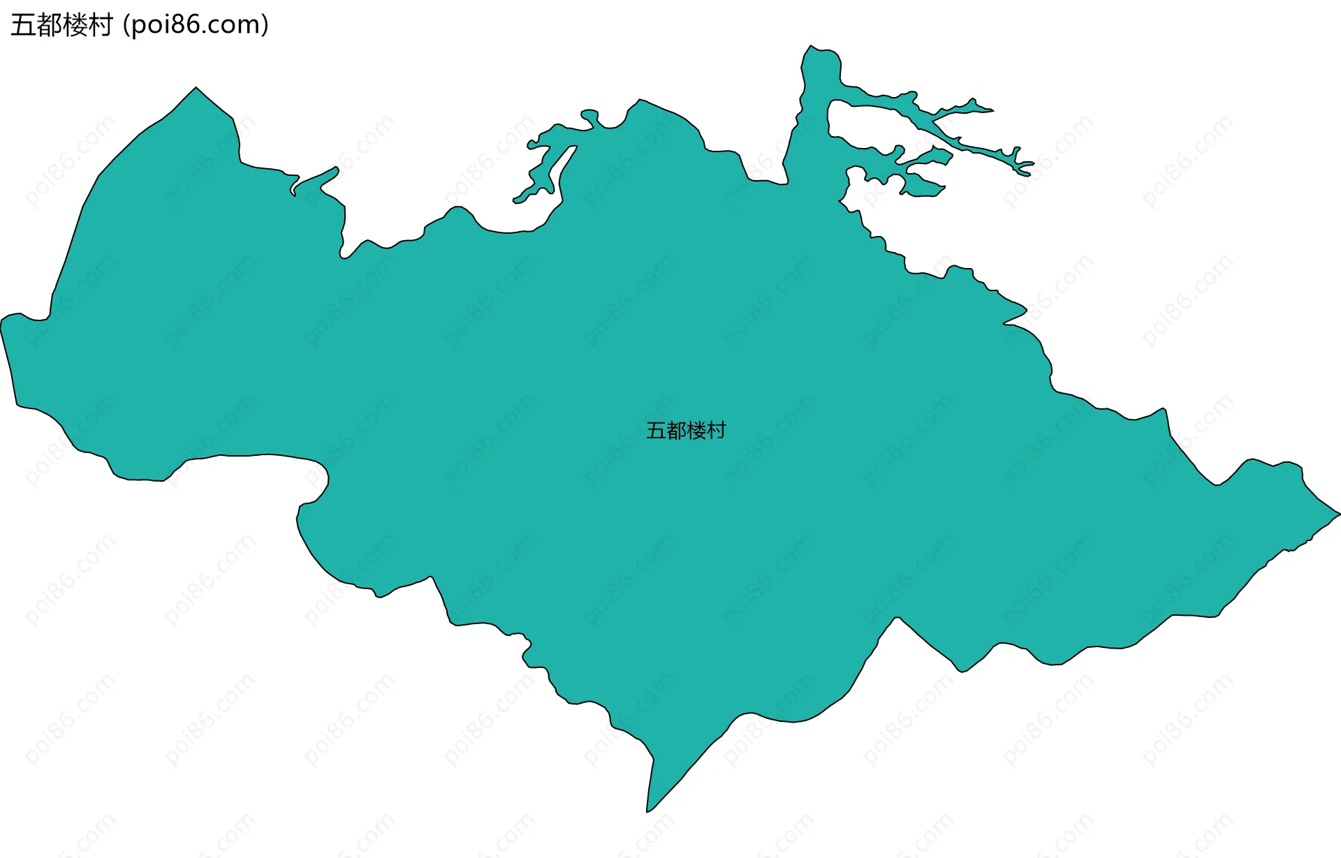 五都楼村边界地图