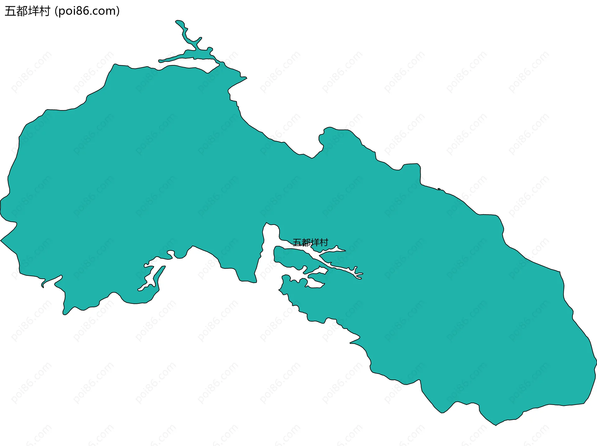 五都垟村边界地图