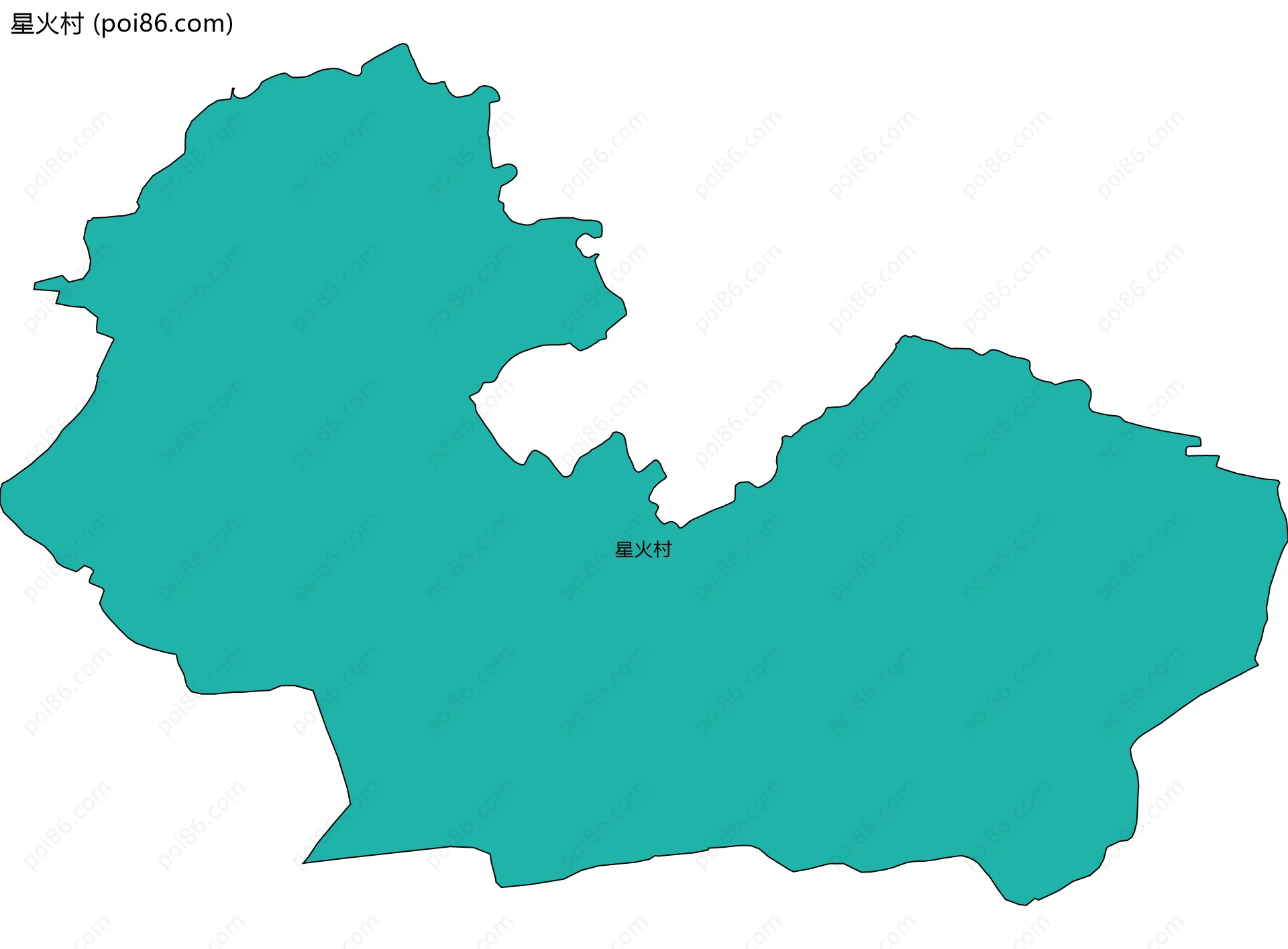 星火村边界地图