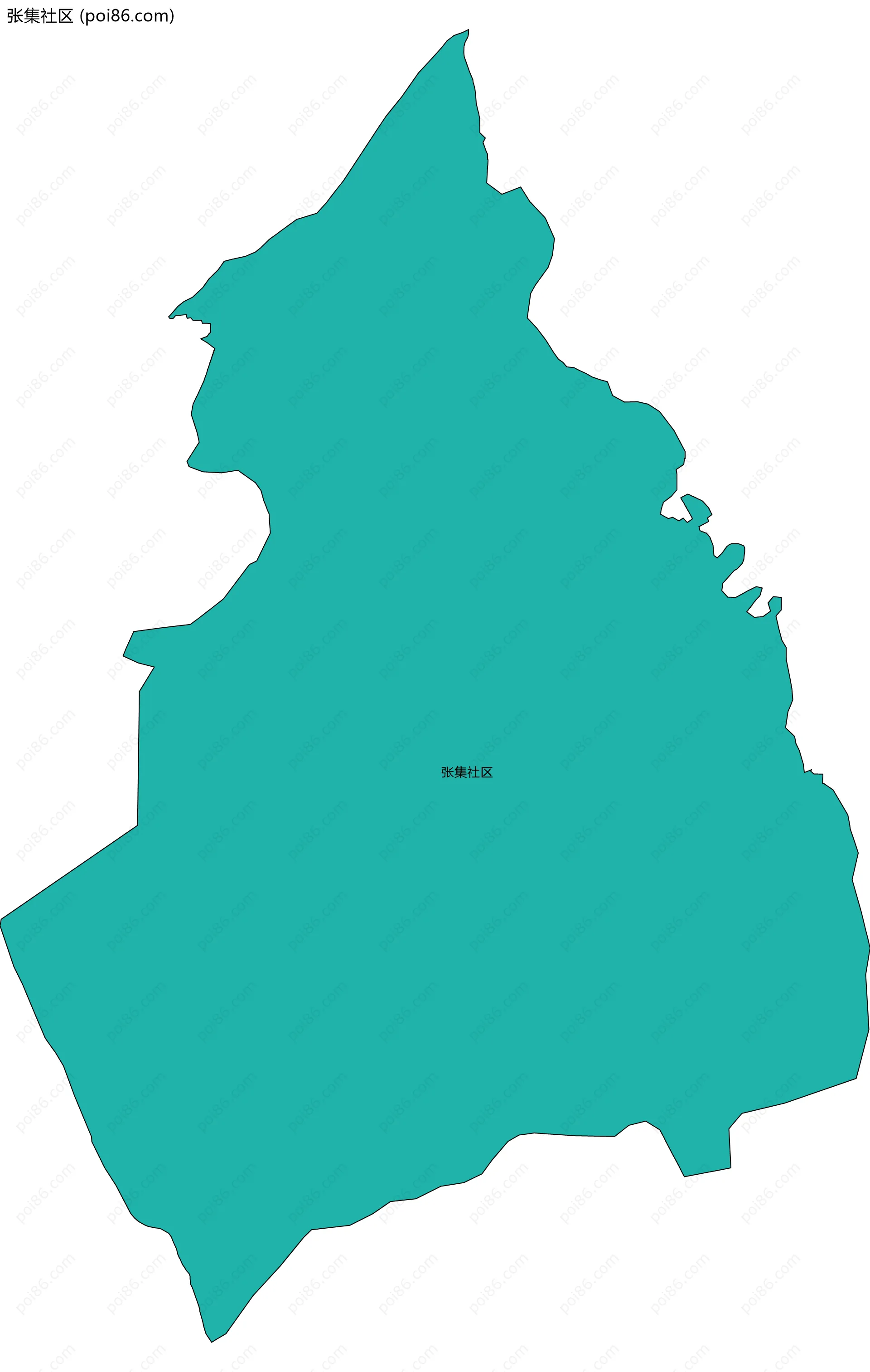 张集社区边界地图