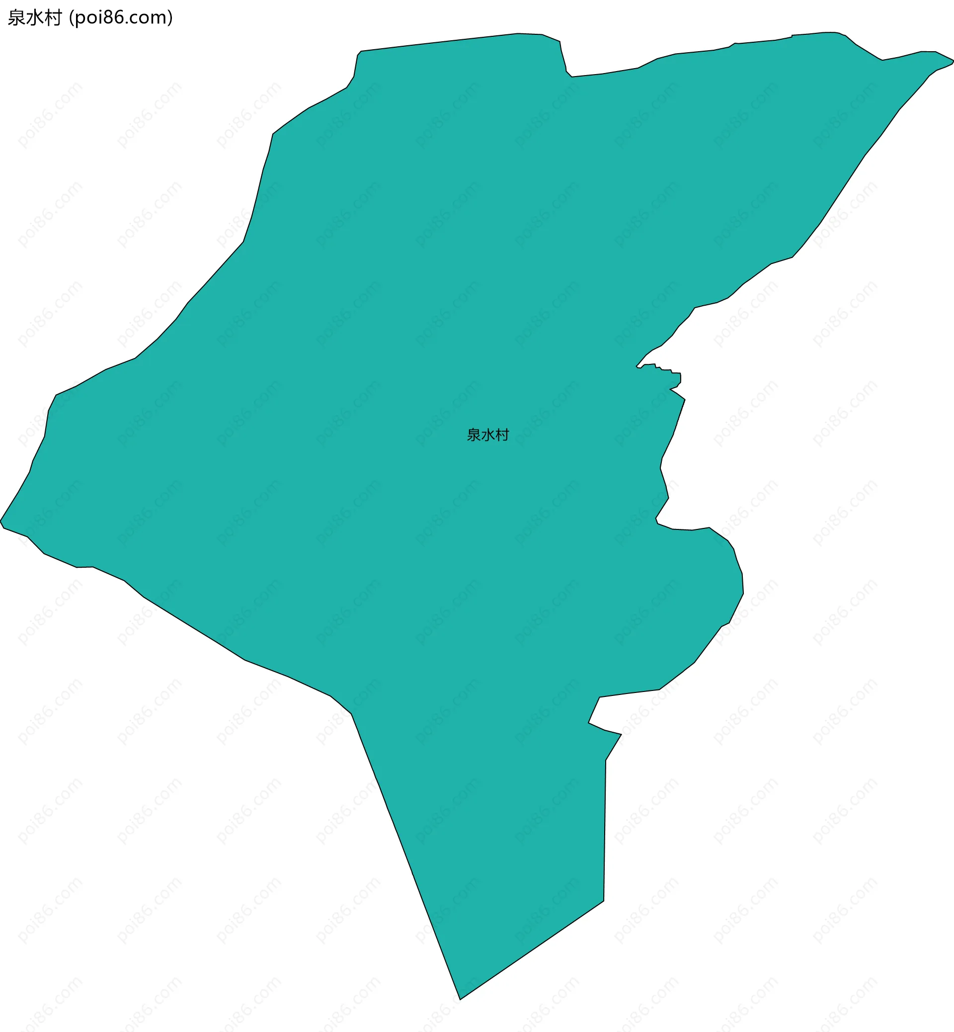 泉水村边界地图