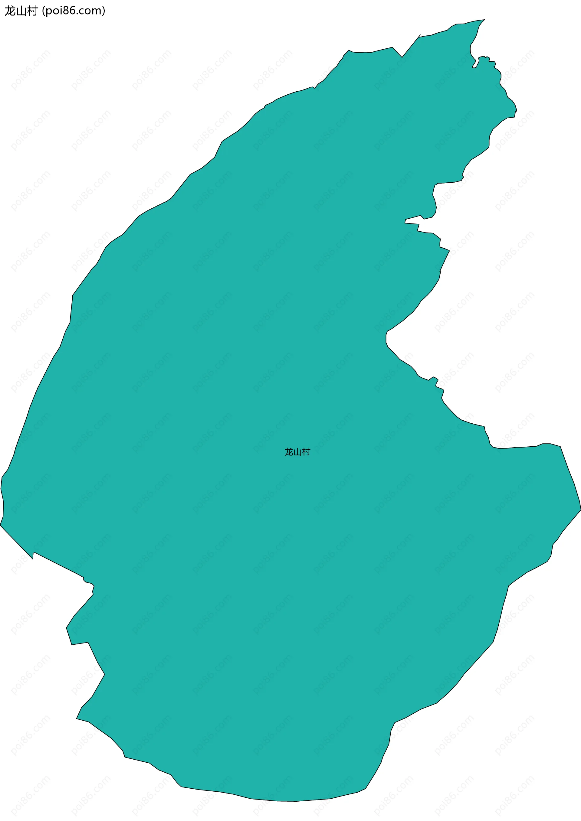 龙山村边界地图