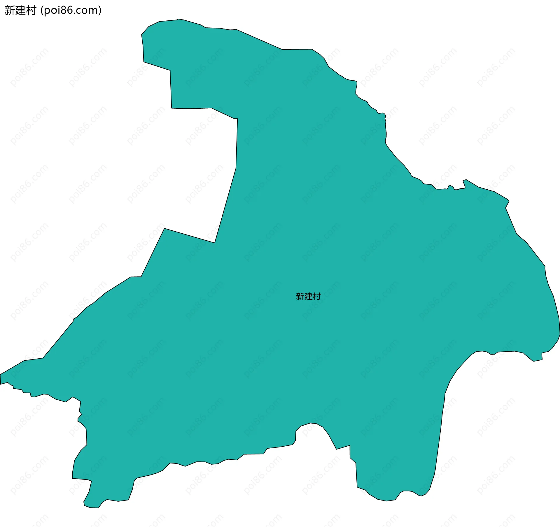 新建村边界地图