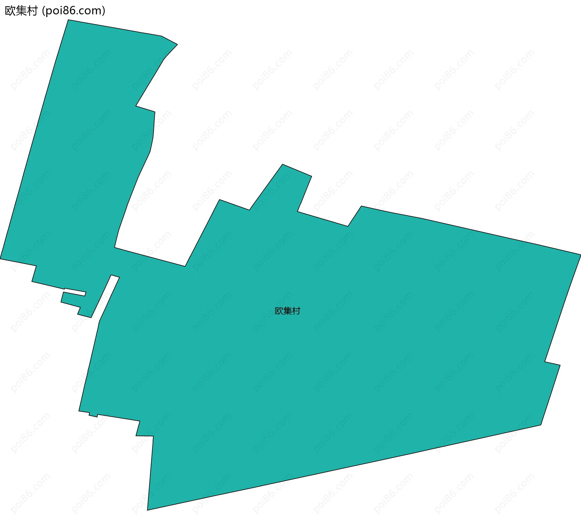 欧集村边界地图