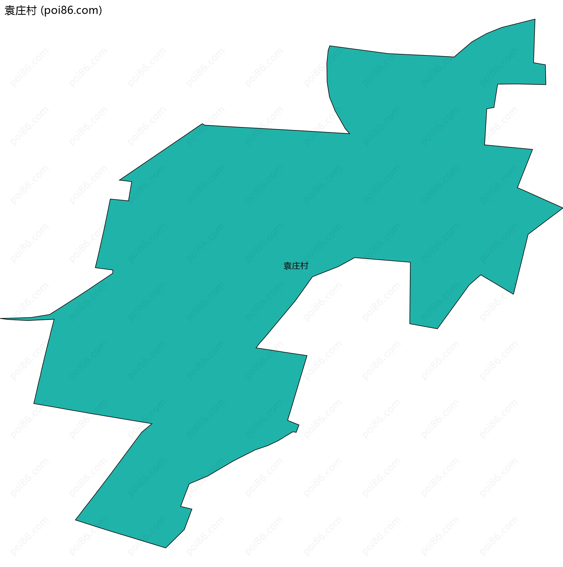 袁庄村边界地图