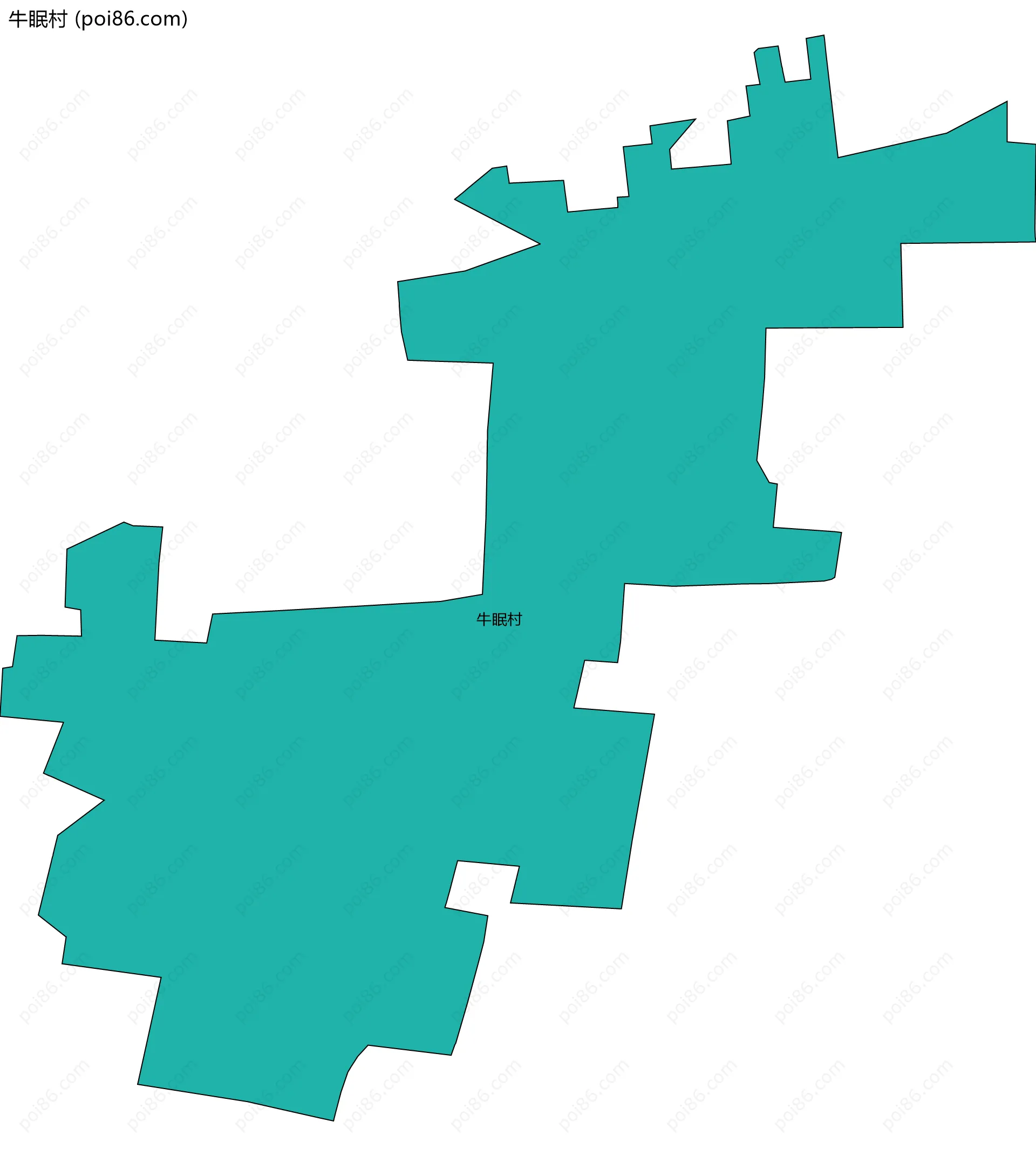 牛眠村边界地图