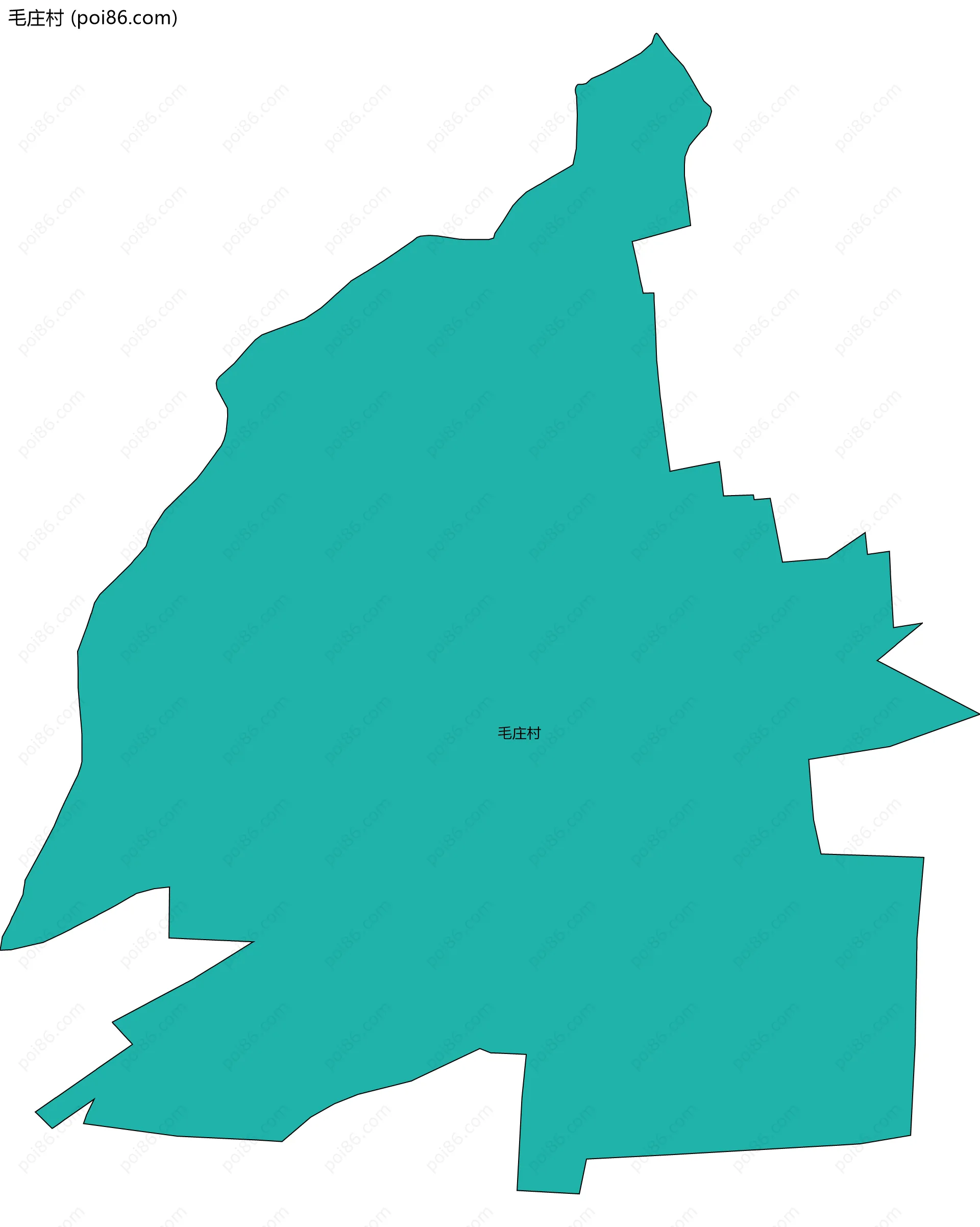 毛庄村边界地图