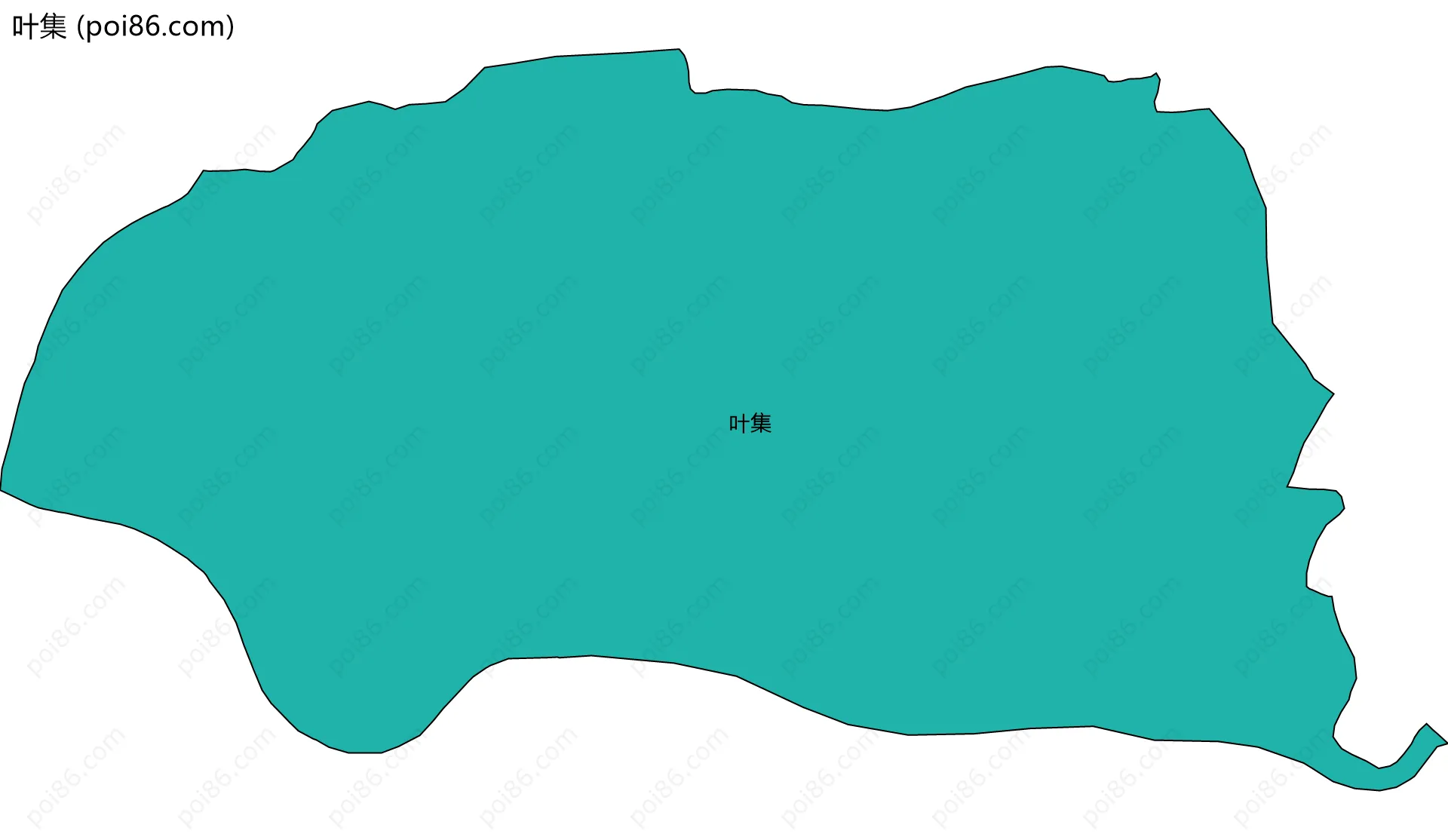 叶集边界地图