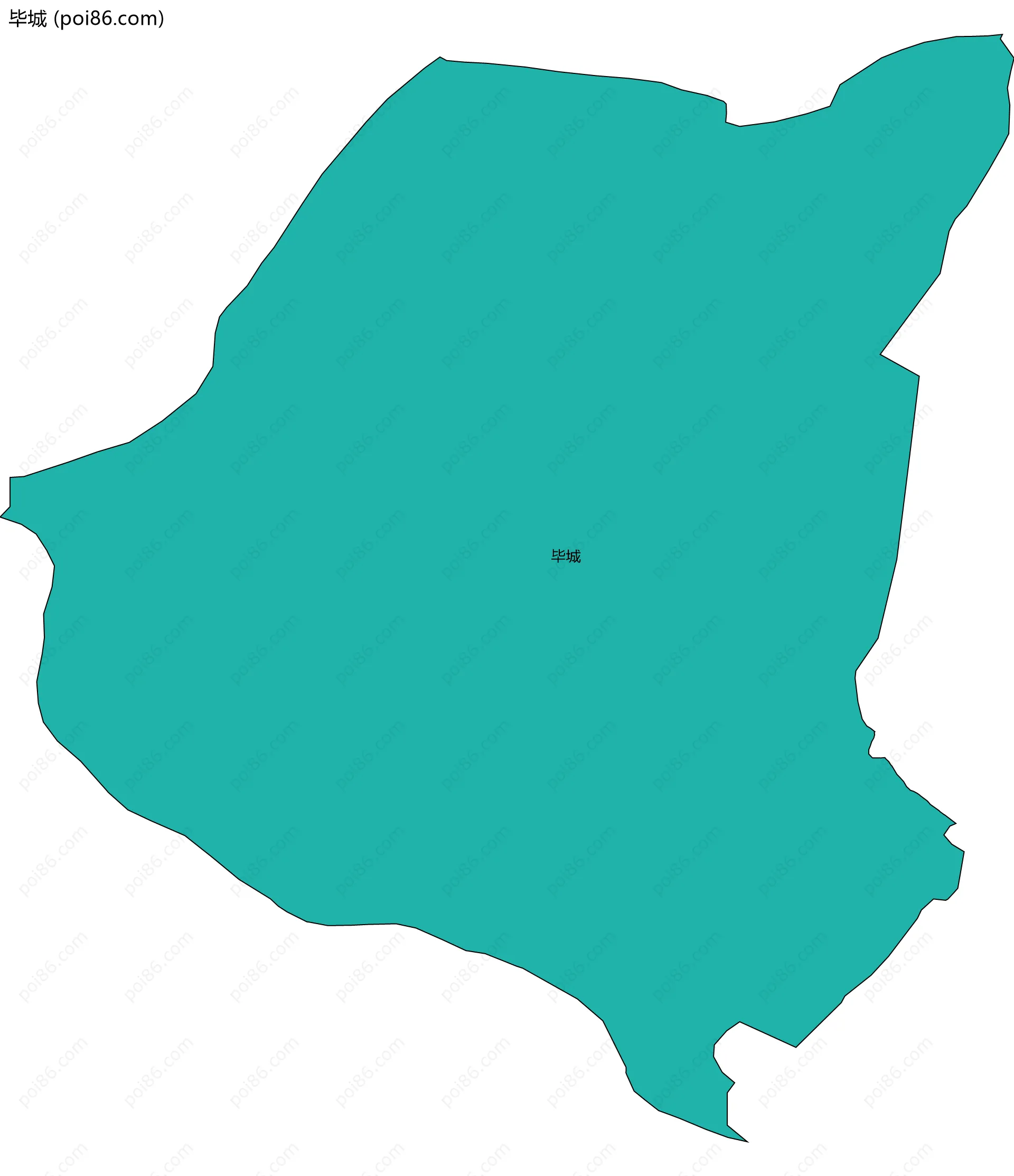 毕城边界地图
