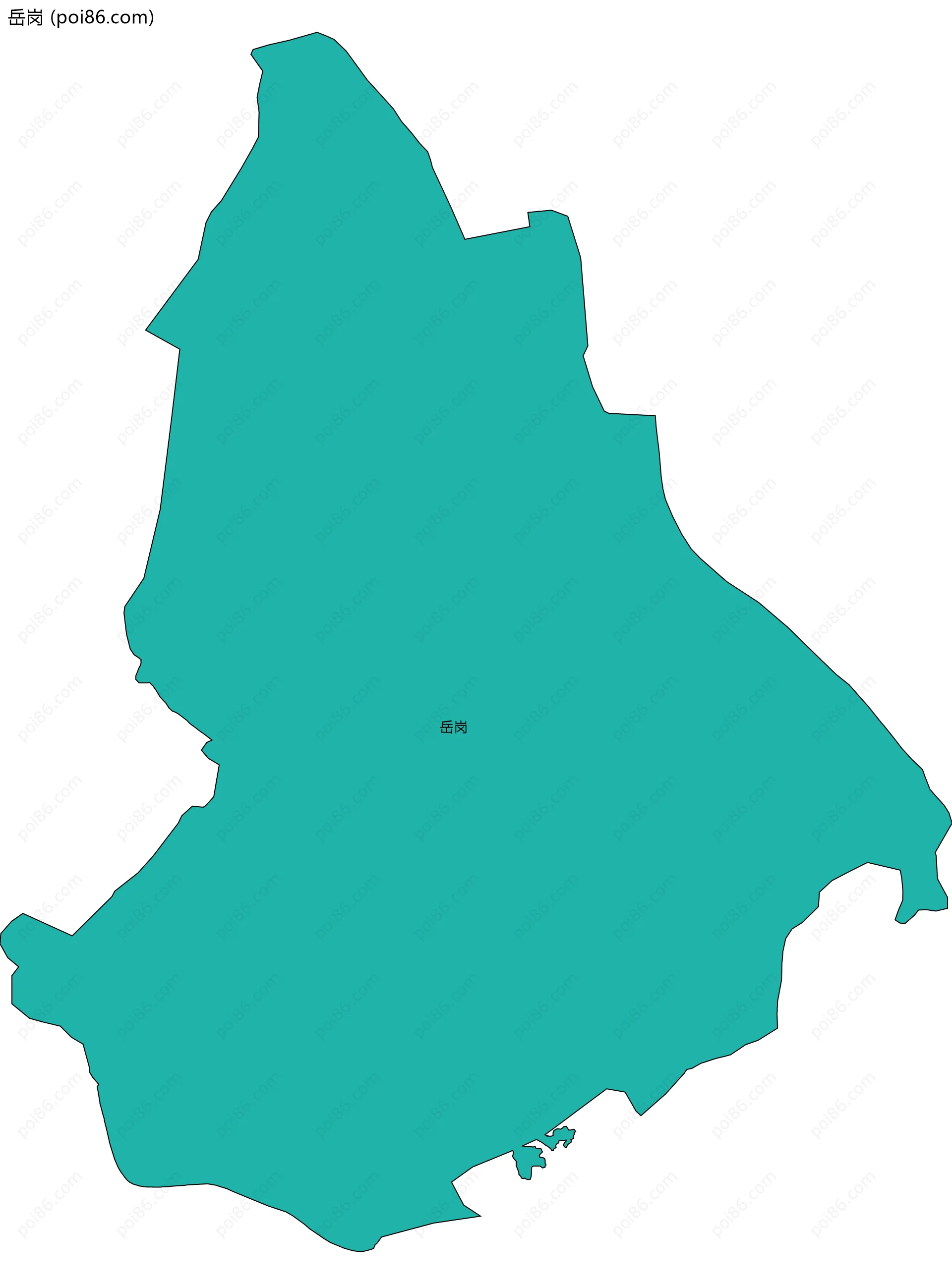 岳岗边界地图