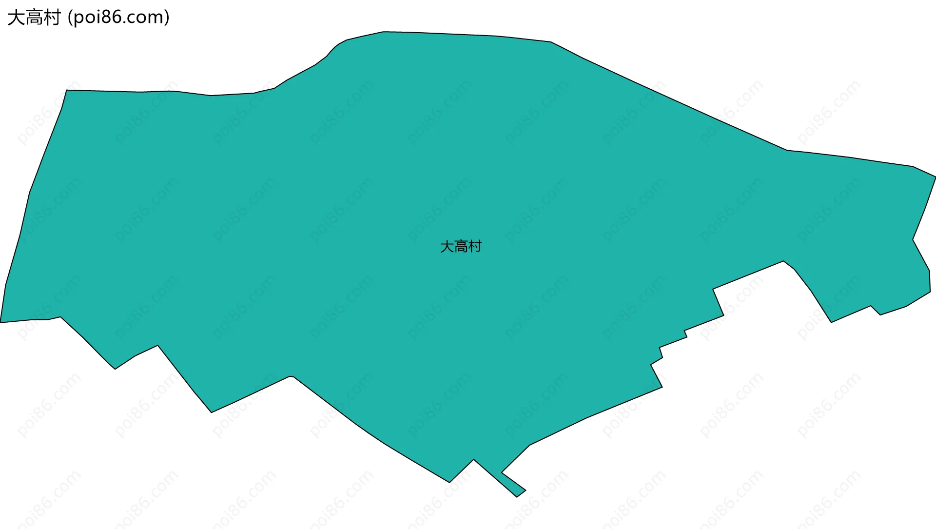 大高村边界地图