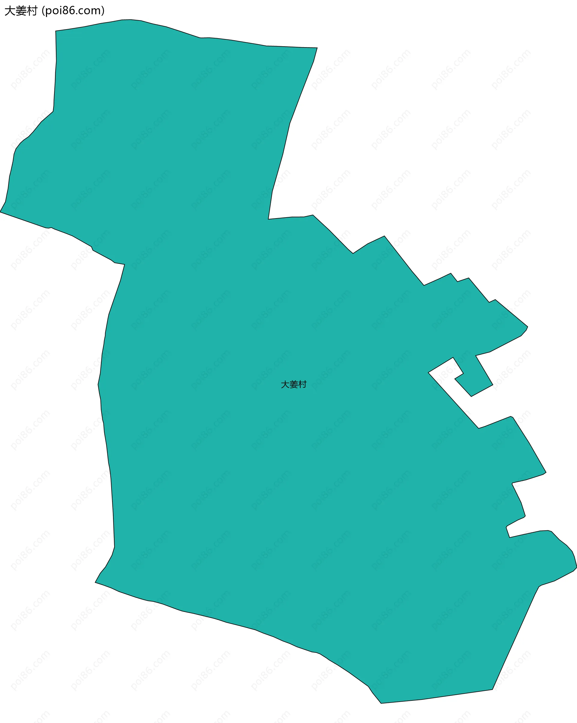大姜村边界地图