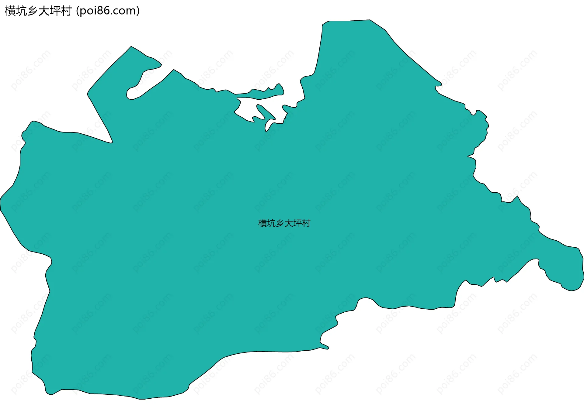 横坑乡大坪村边界地图