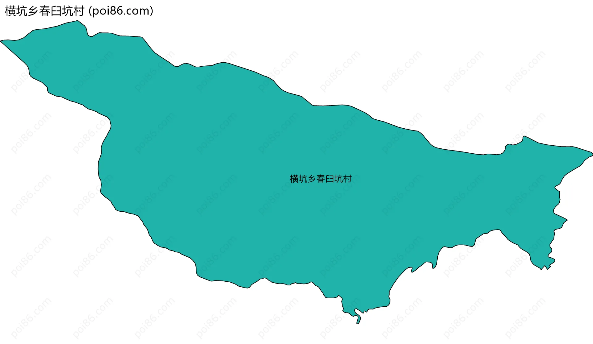 横坑乡春臼坑村边界地图