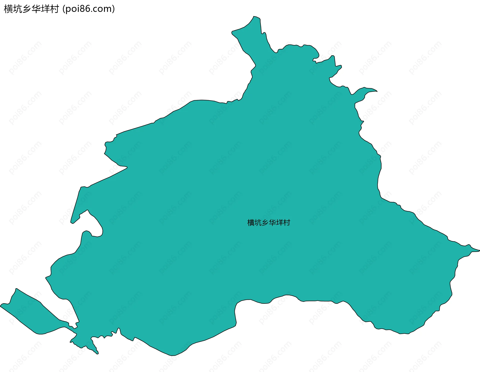 横坑乡华垟村边界地图