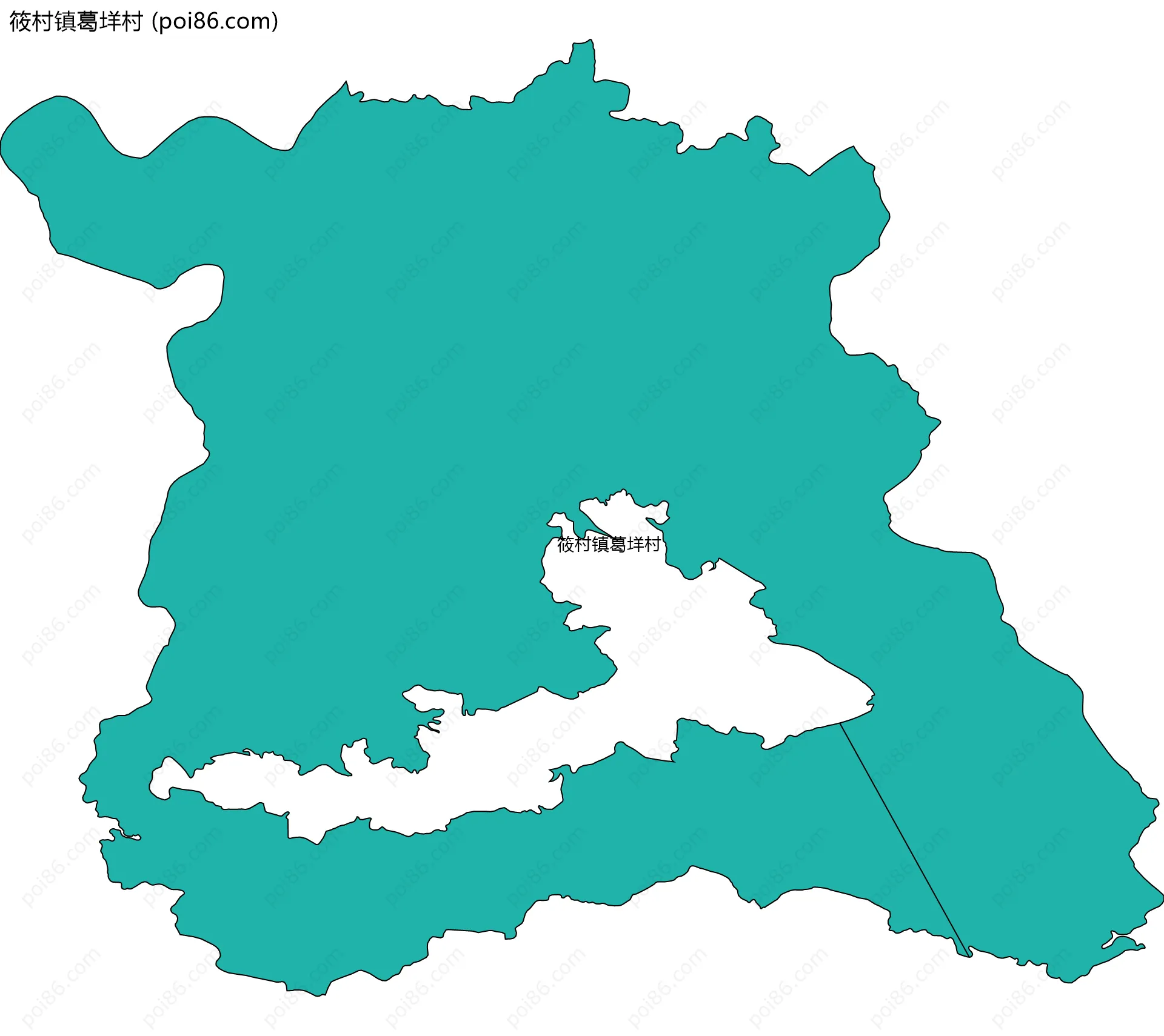 筱村镇葛垟村边界地图