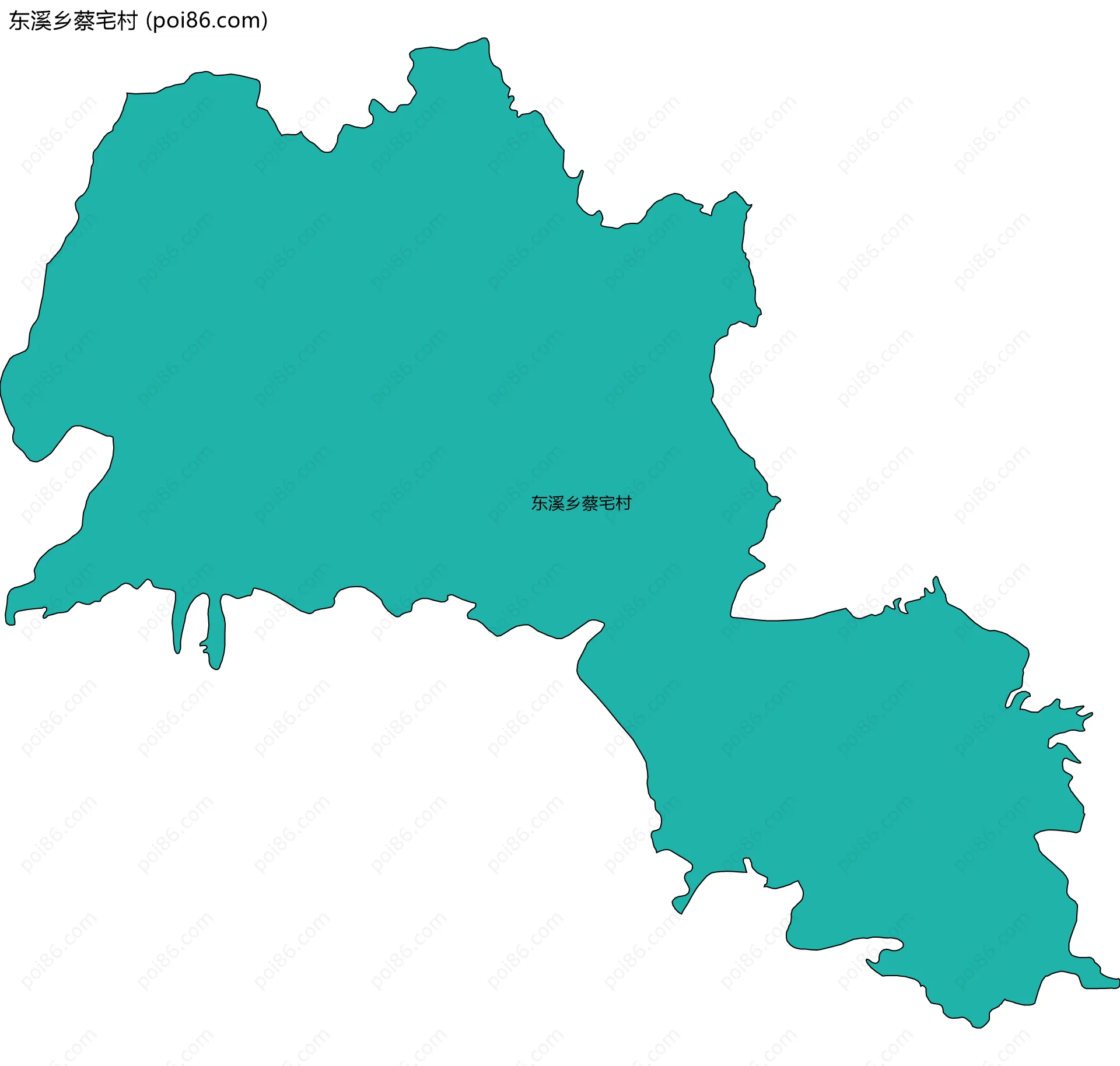 东溪乡蔡宅村边界地图