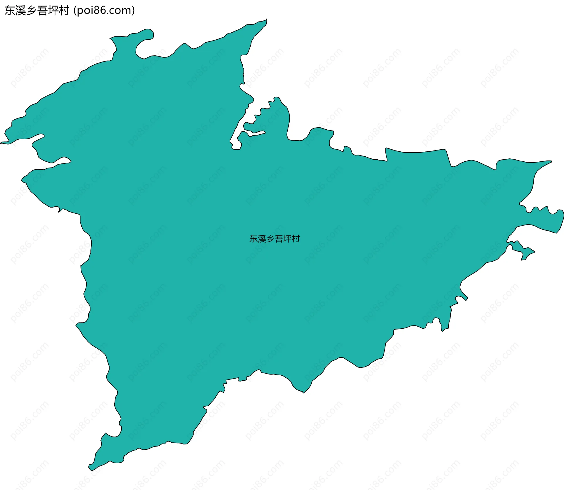 东溪乡吾坪村边界地图