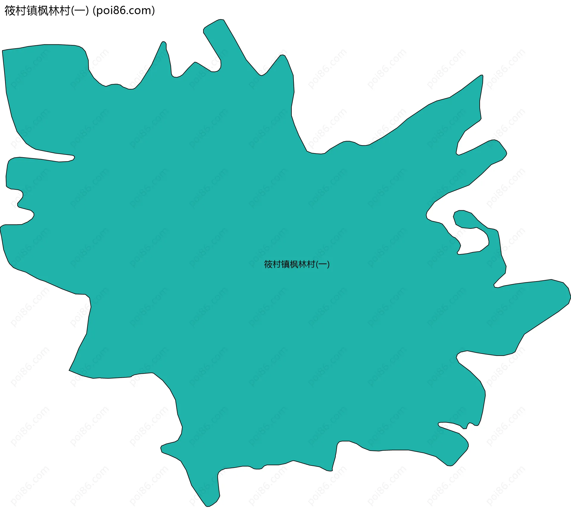 筱村镇枫林村(一)边界地图