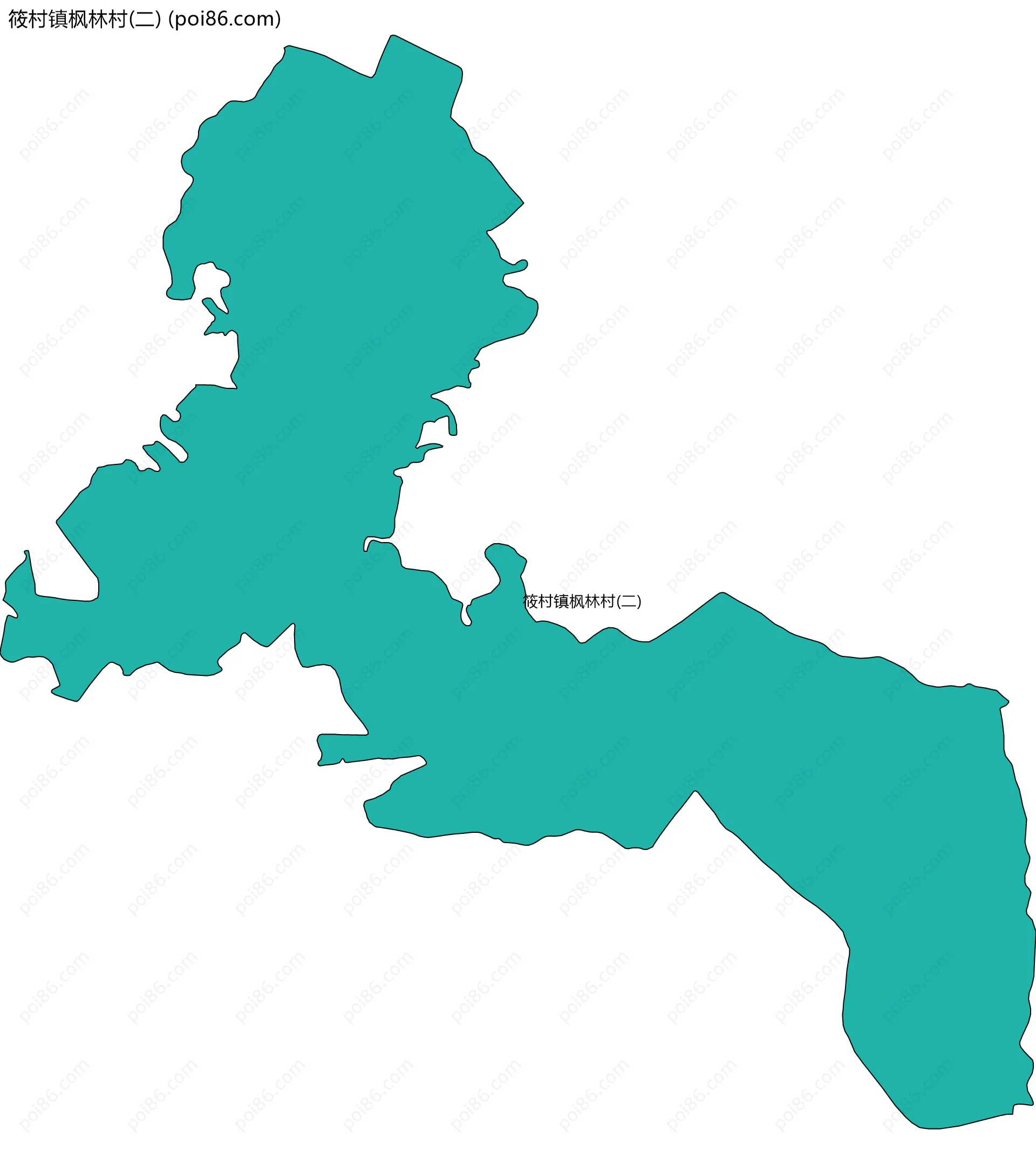 筱村镇枫林村(二)边界地图