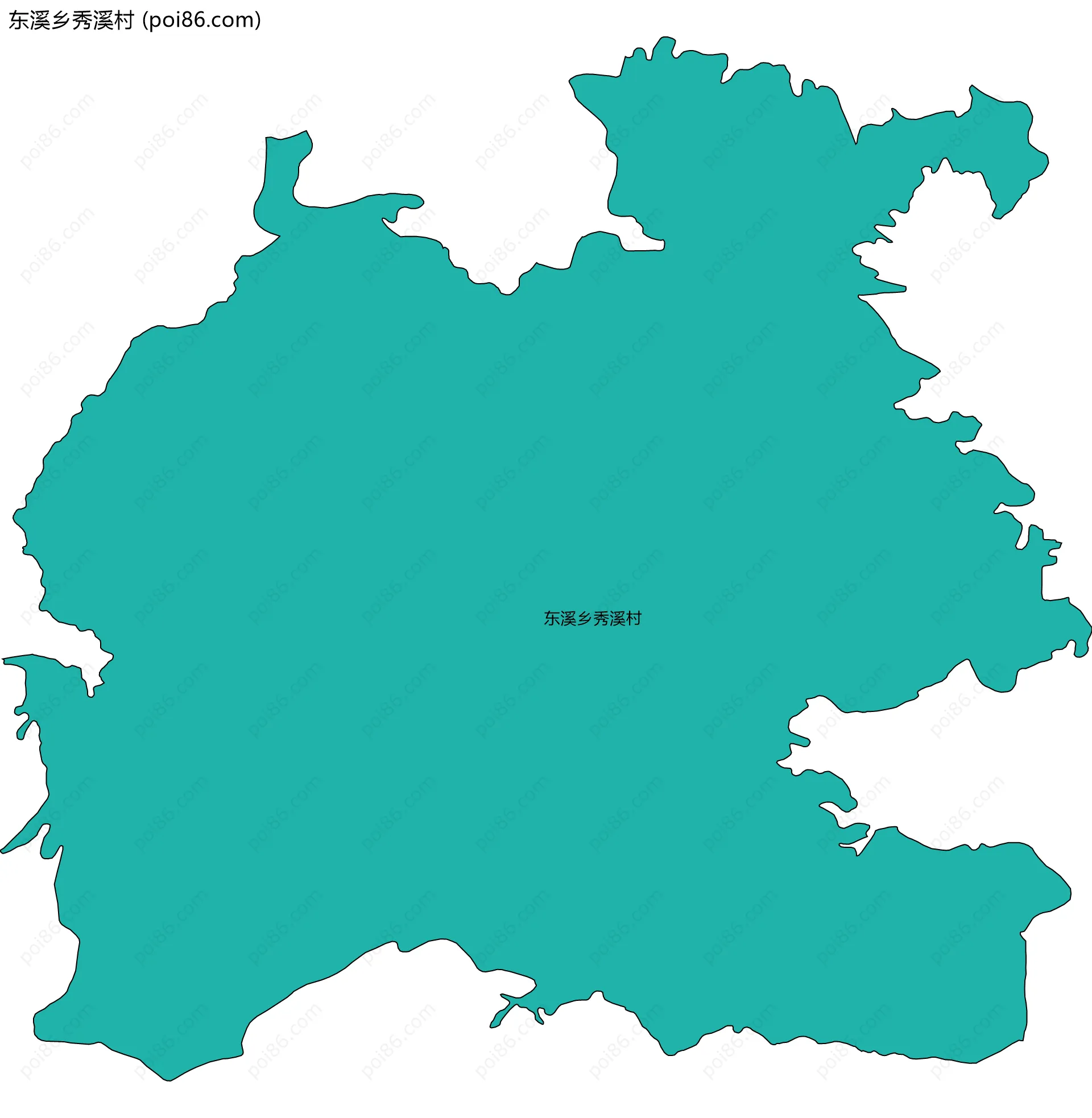 东溪乡秀溪村边界地图