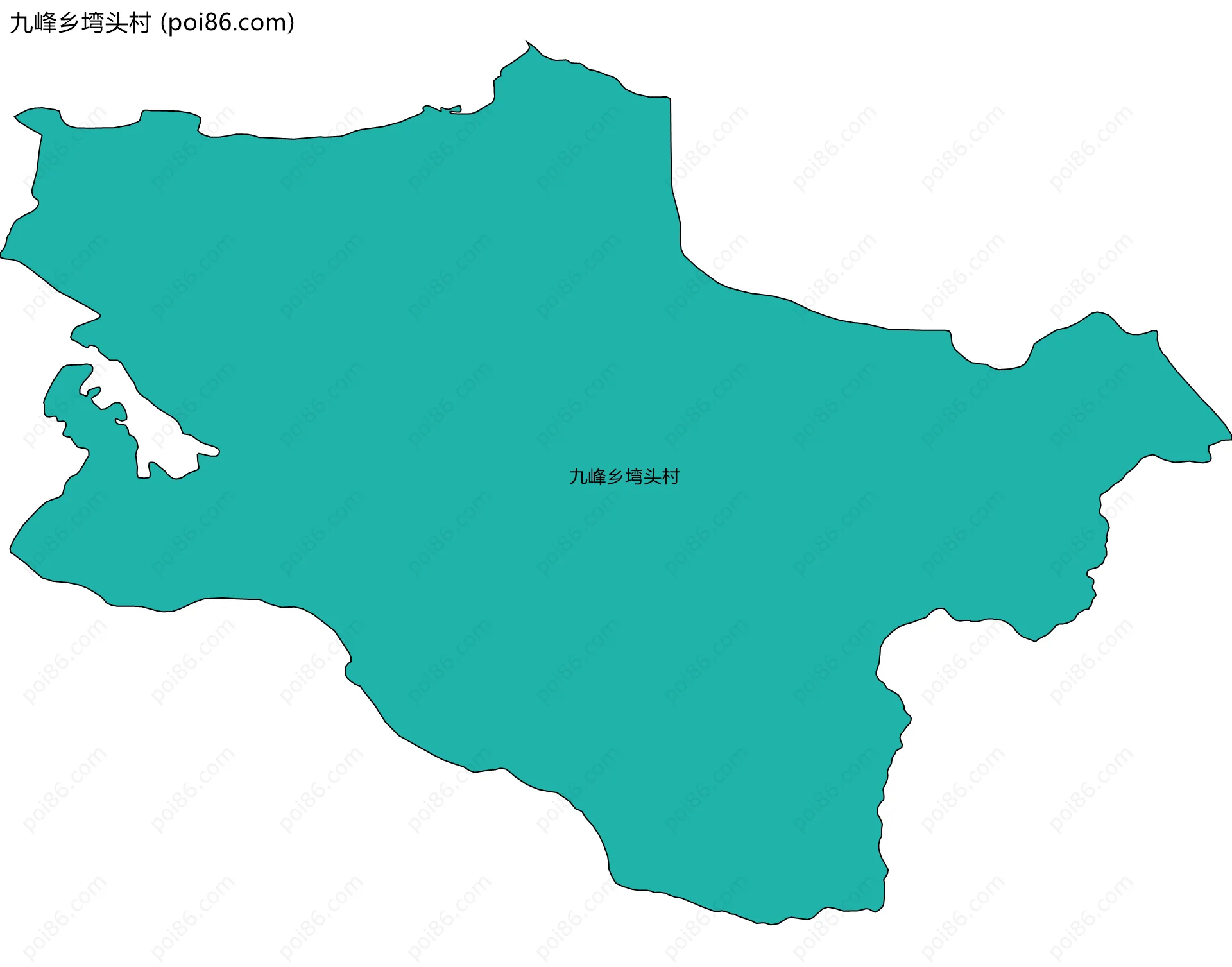 九峰乡塆头村边界地图