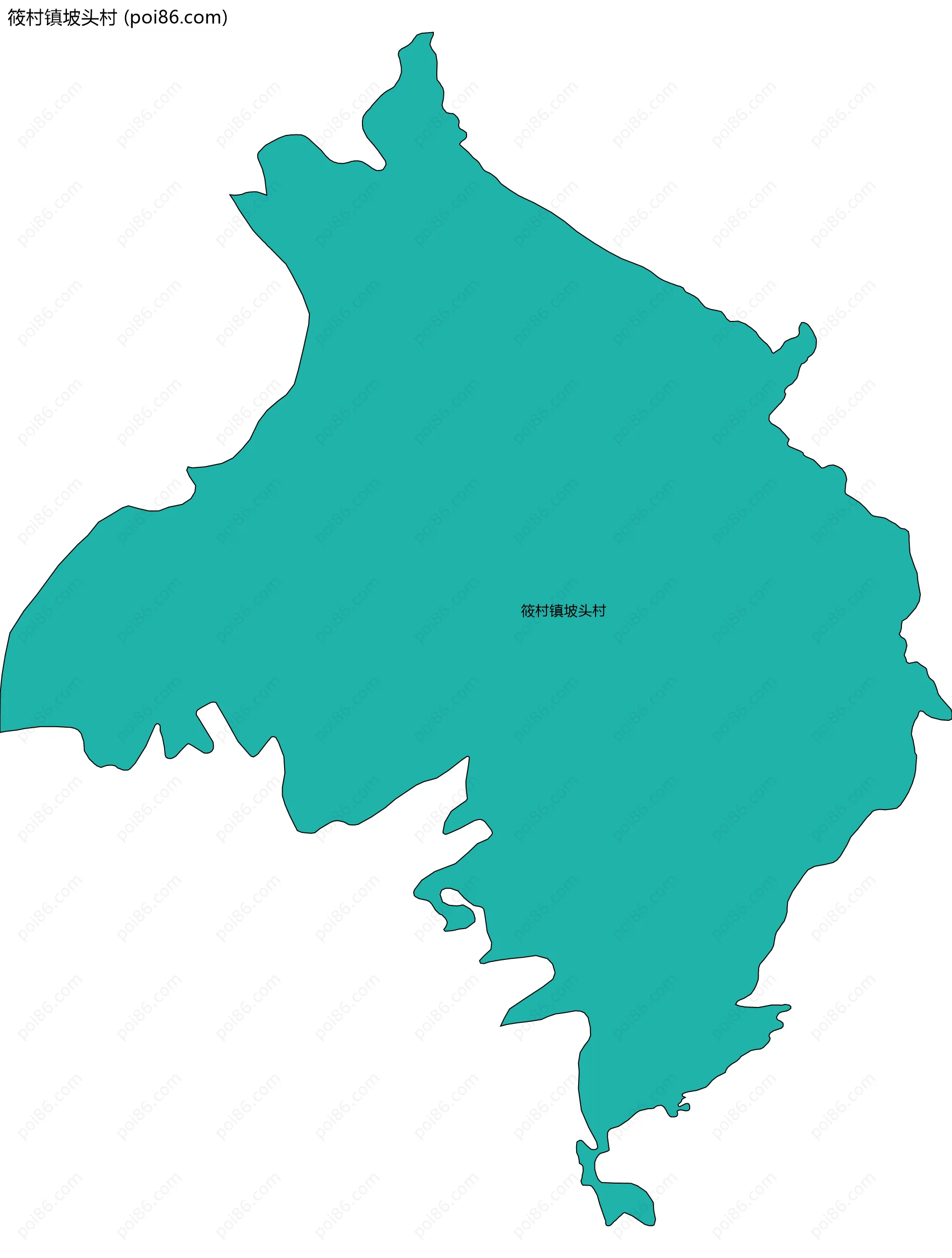 筱村镇坡头村边界地图