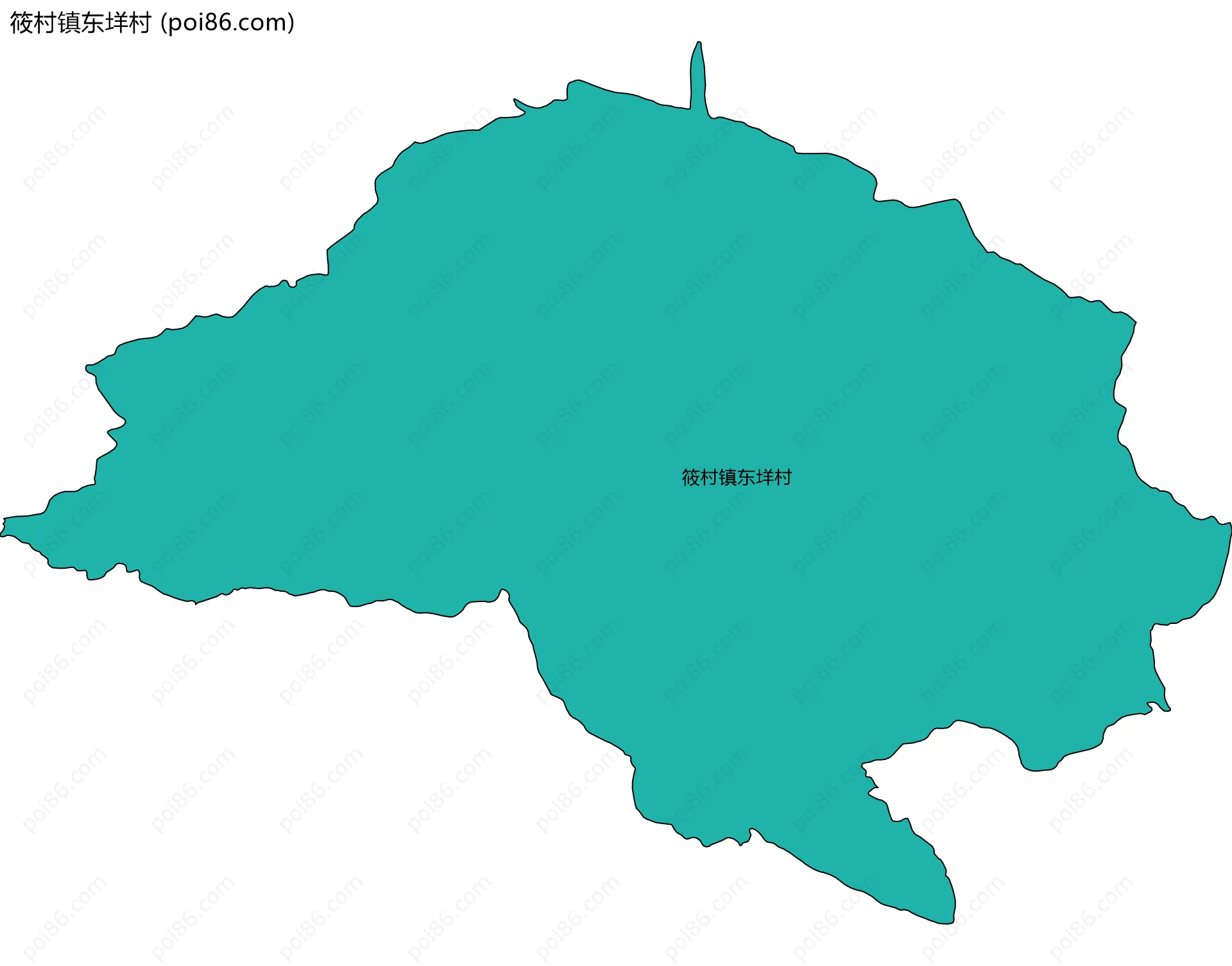 筱村镇东垟村边界地图