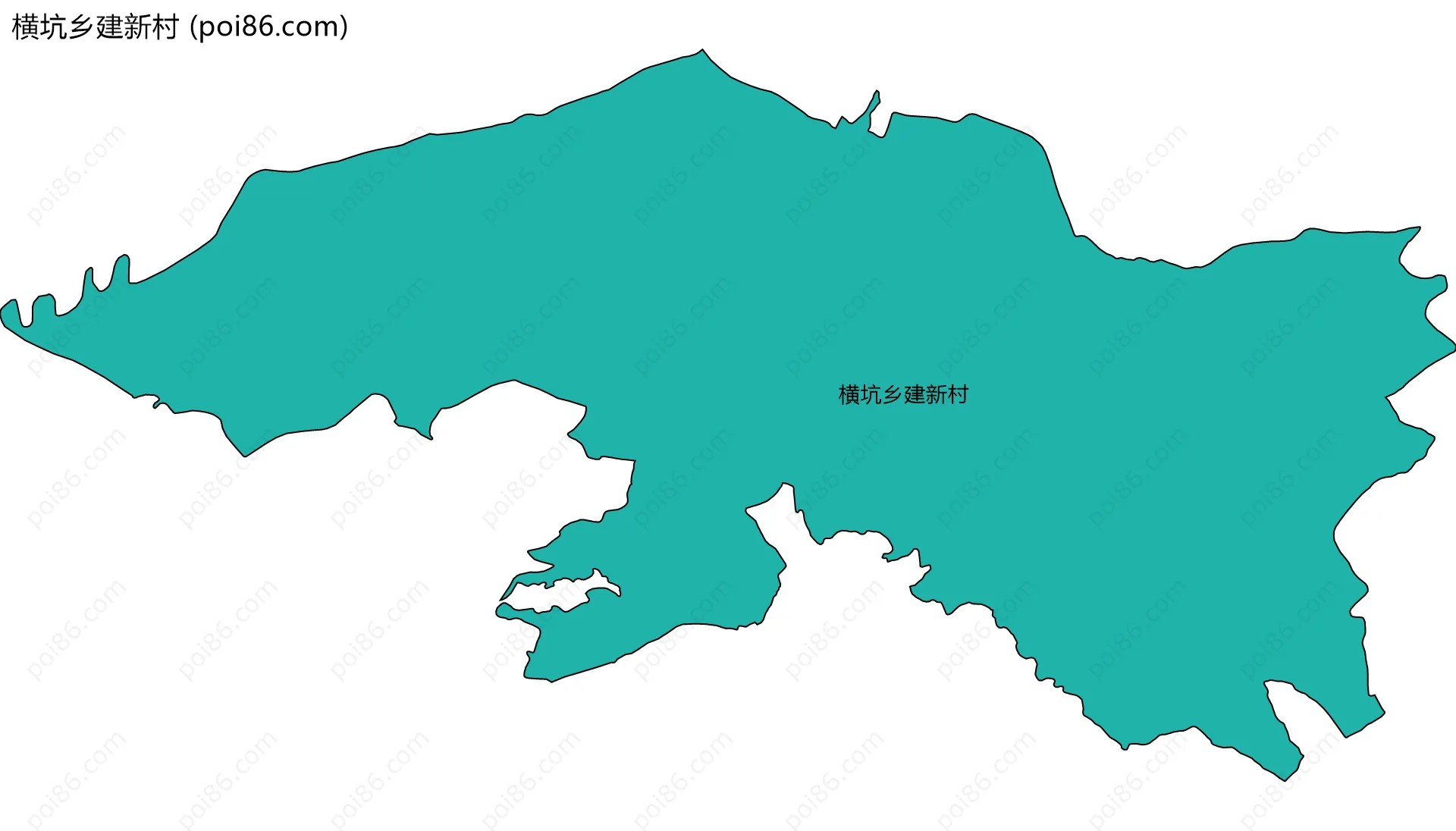 横坑乡建新村边界地图