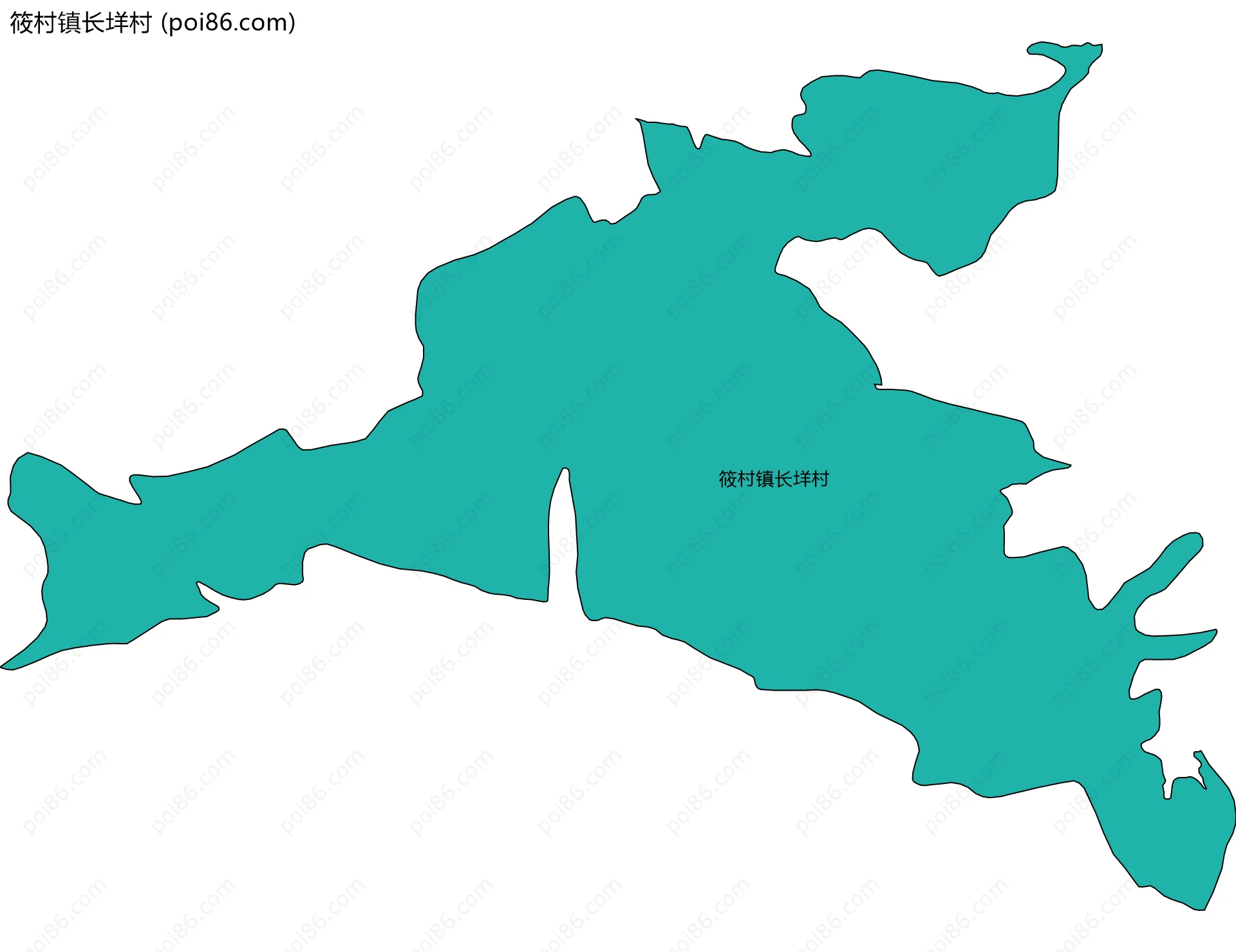 筱村镇长垟村边界地图