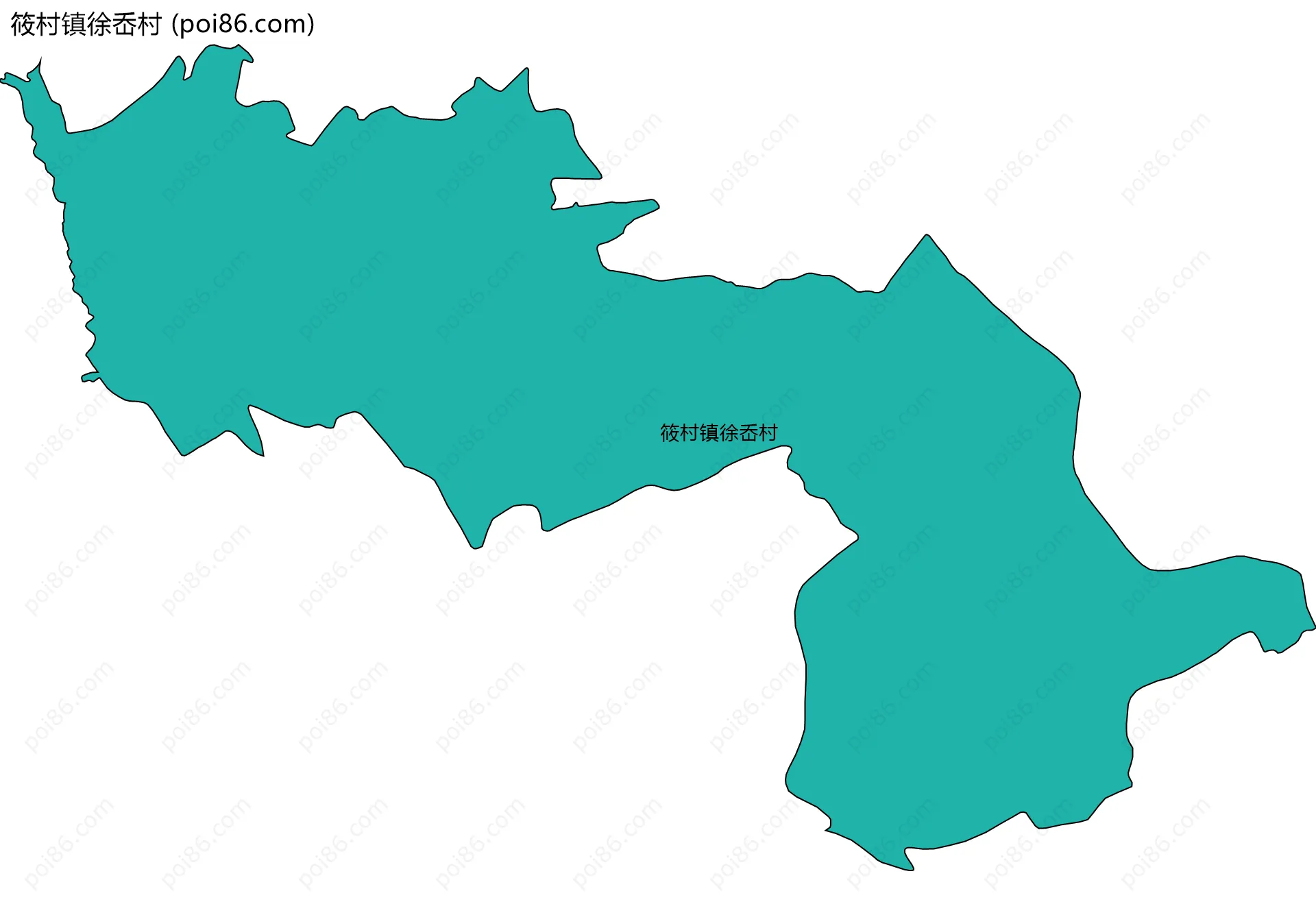 筱村镇徐岙村边界地图