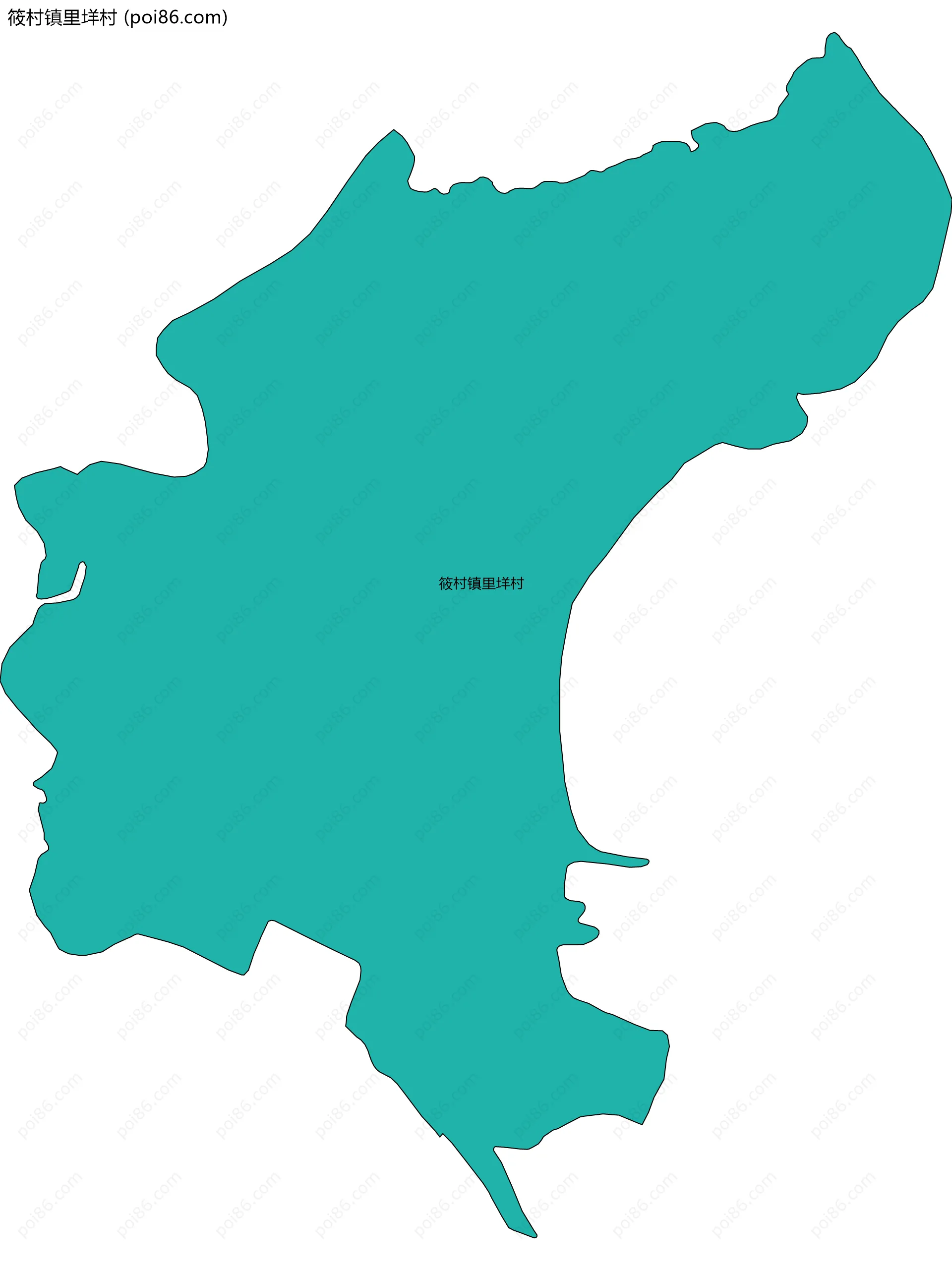 筱村镇里垟村边界地图