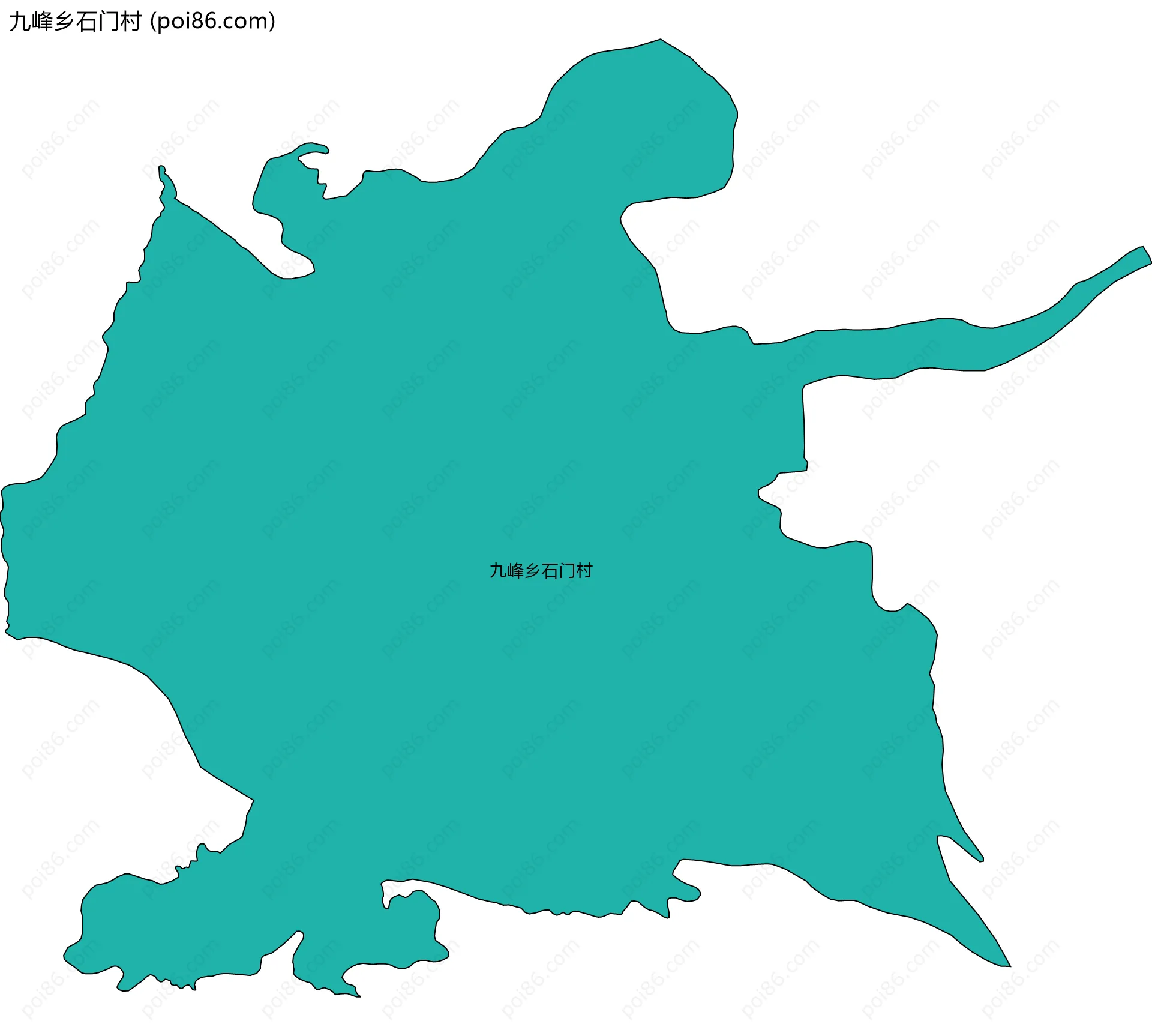 九峰乡石门村边界地图