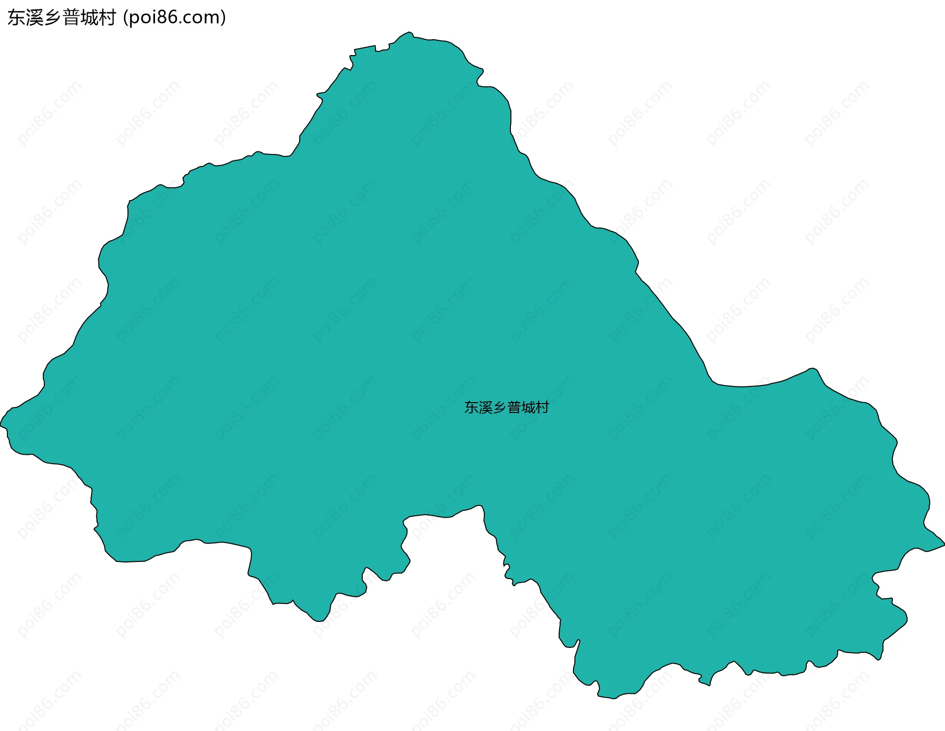 东溪乡普城村边界地图