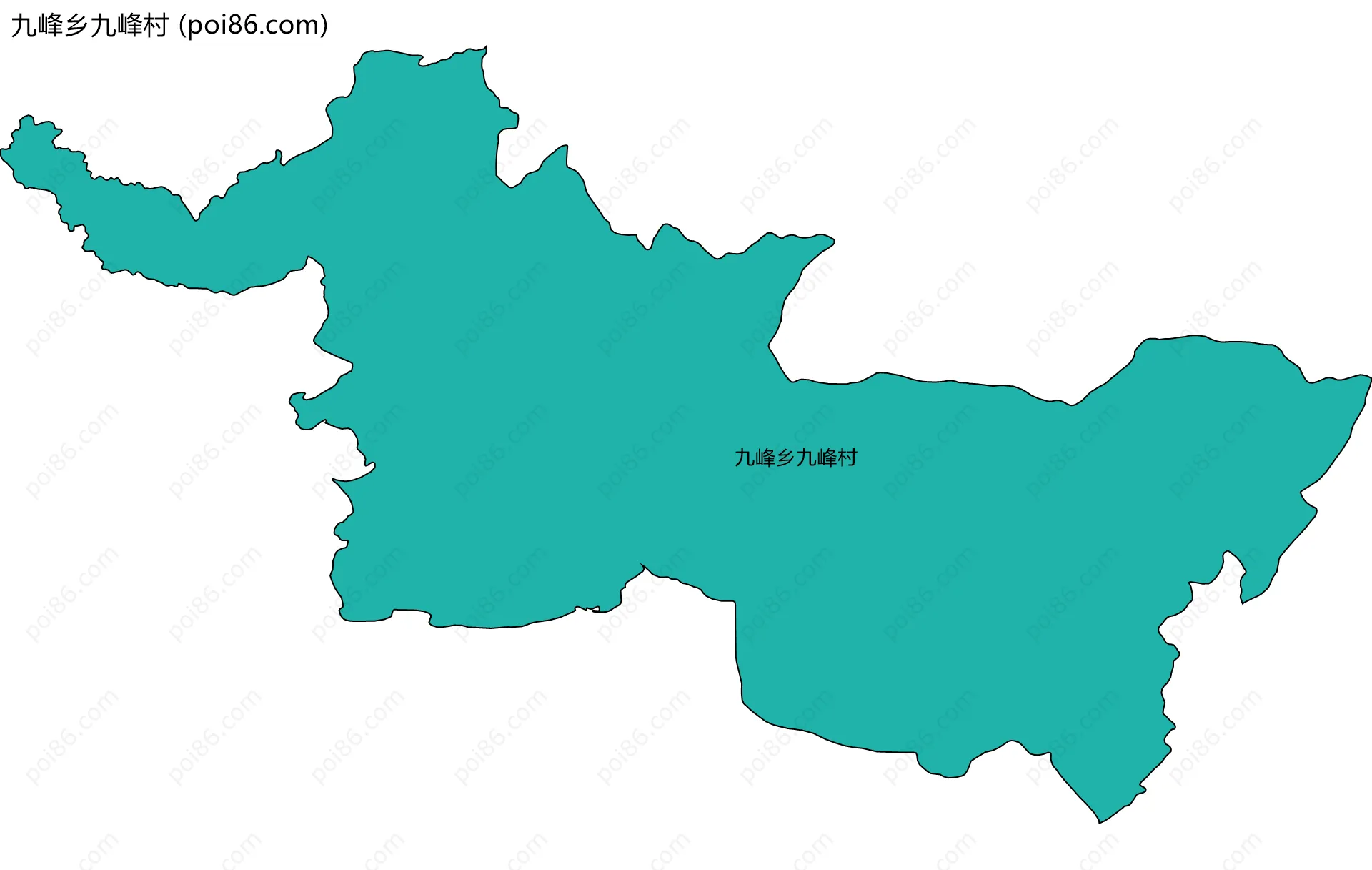 九峰乡九峰村边界地图