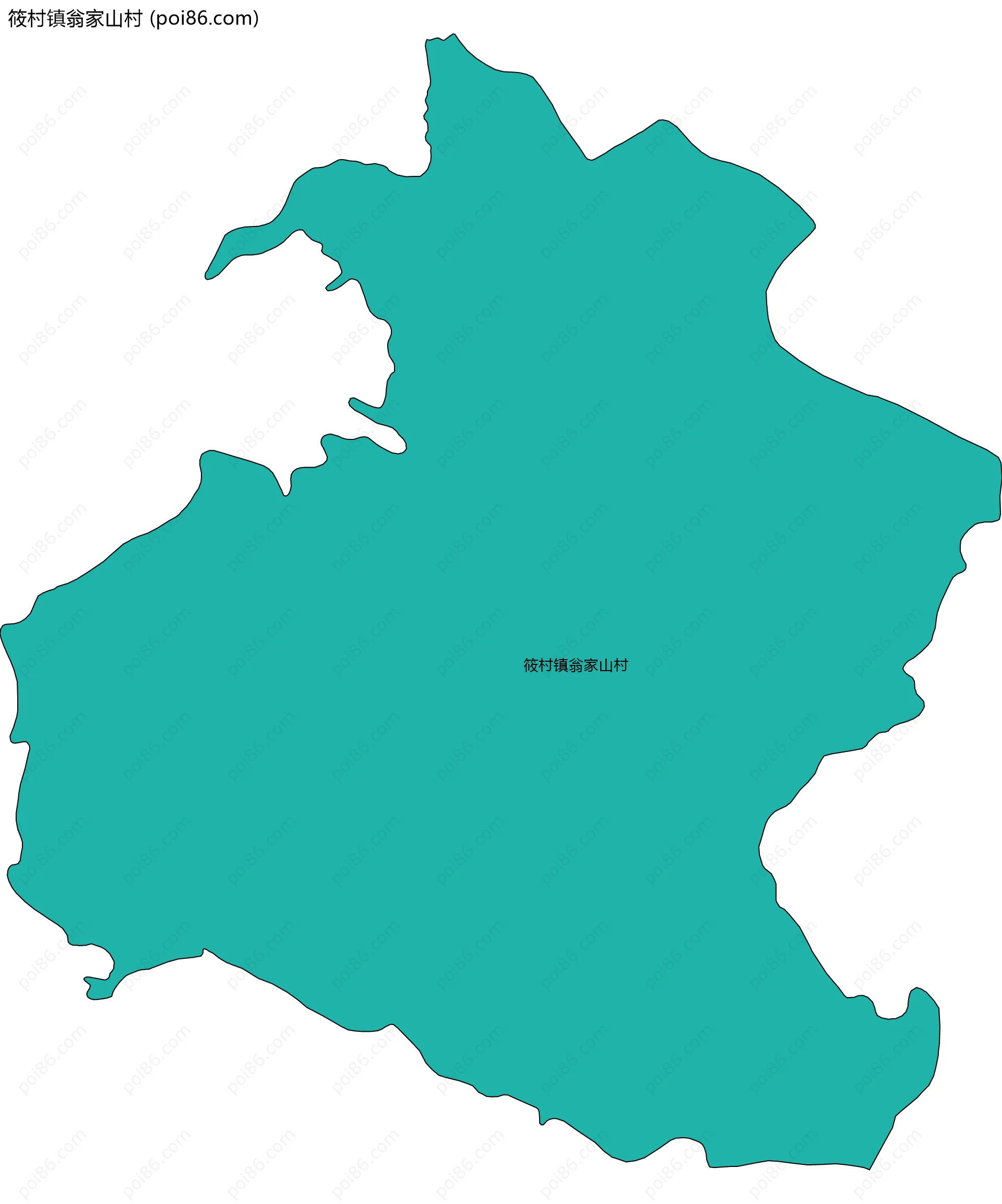 筱村镇翁家山村边界地图