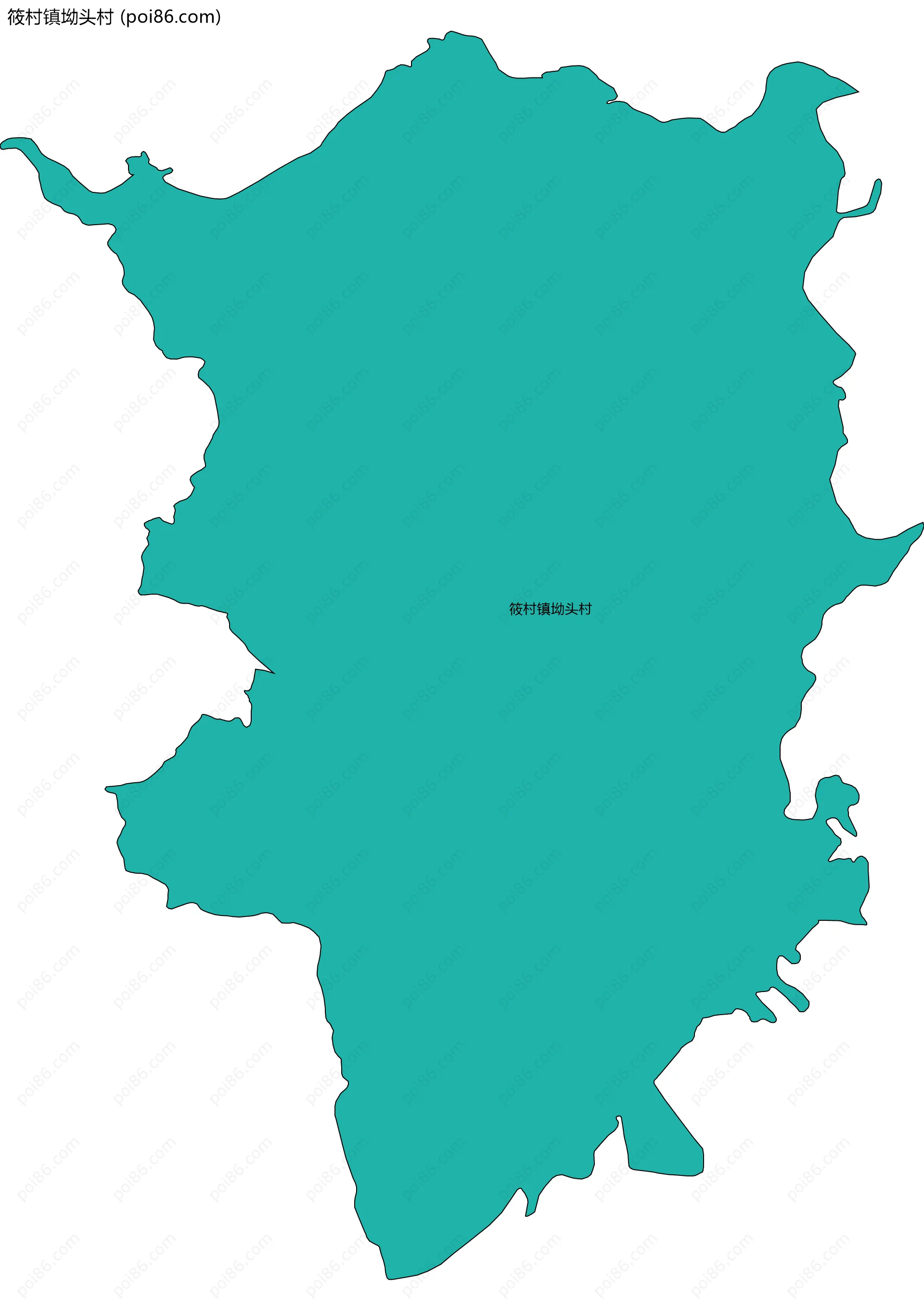 筱村镇坳头村边界地图